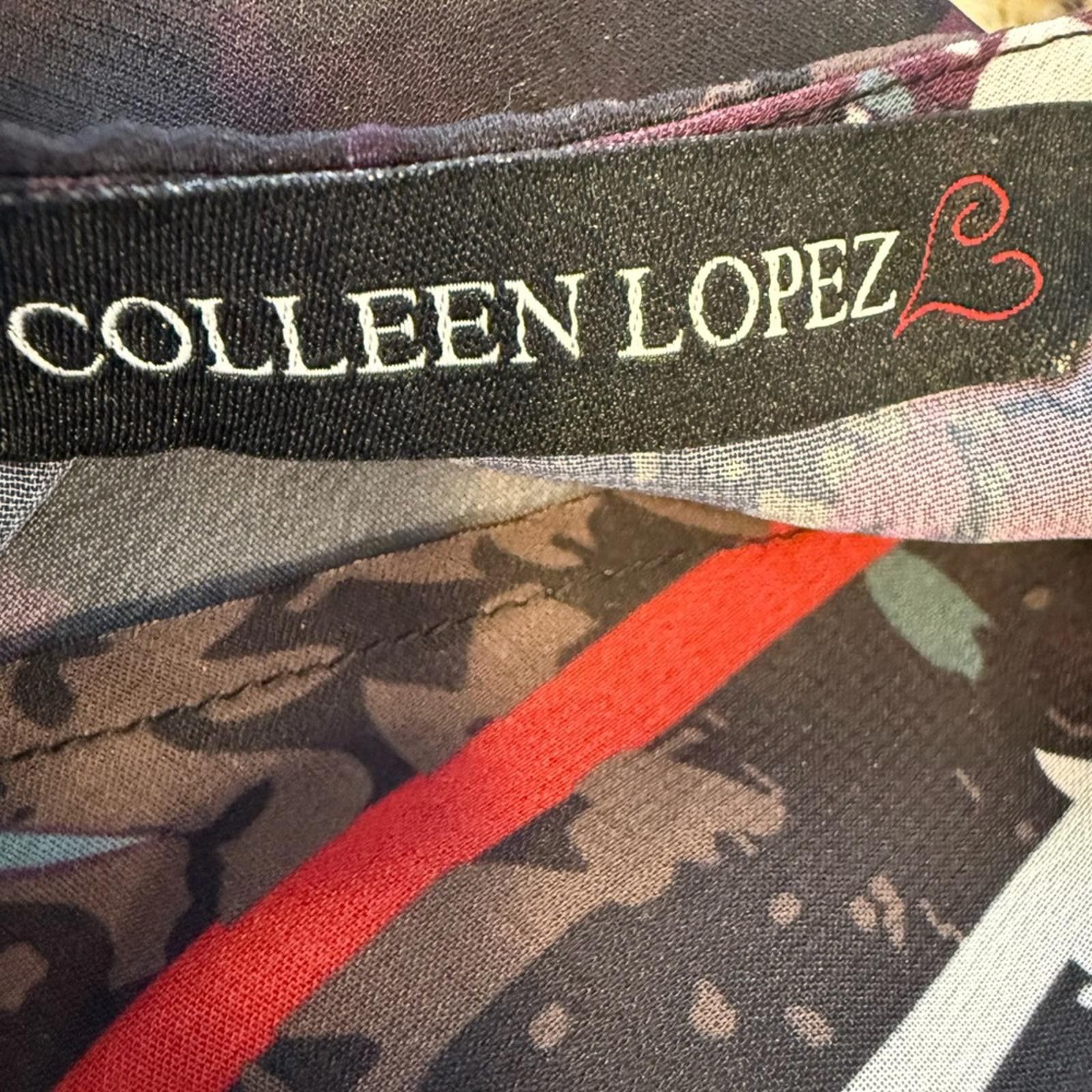 Other Colleen Lopez floral striped kimono cover up black red SZ XS Size ONE SIZE - 7 Thumbnail