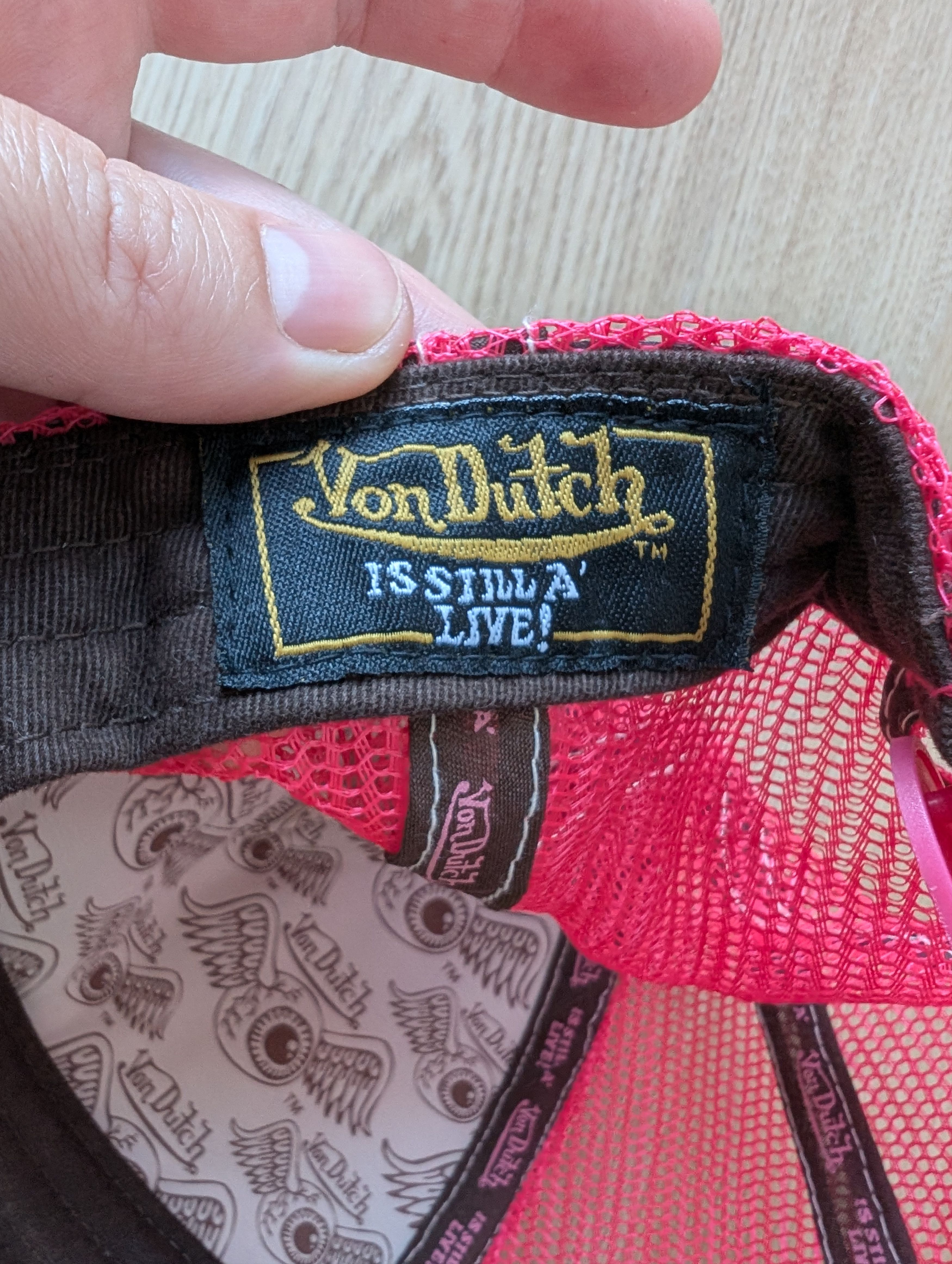 Von Dutch Von Dutch Trucker Hat Brown/Pink Mesh SnapBack Cap New Size ONE SIZE - 6 Thumbnail