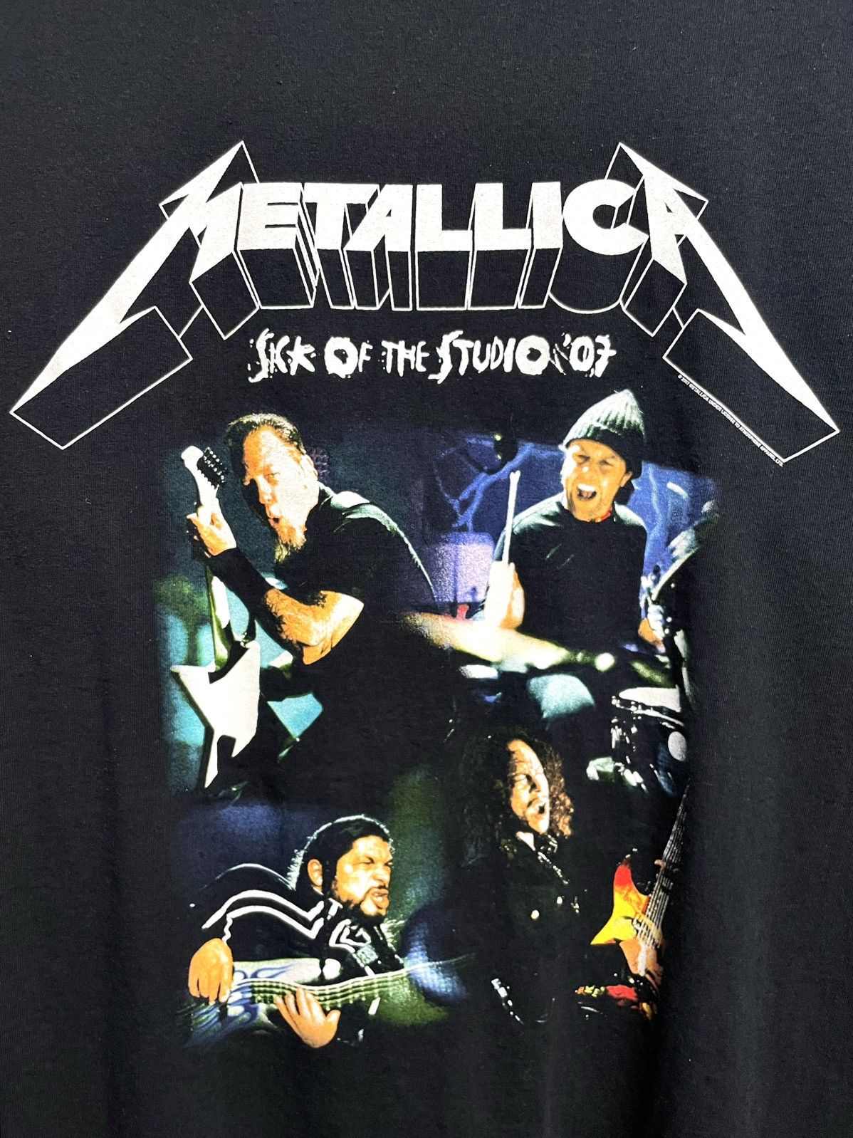 Band Tees Vintage 2007 Metallica Sick Of The Studio Rock Band T-Shirt Size US L / EU 52-54 / 3 - 4 Thumbnail