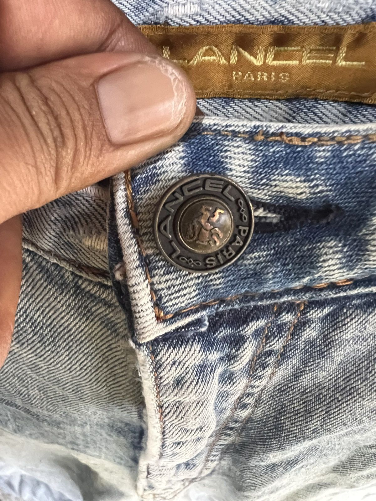 Lancel 🔥Vintage Lancel Distressed Denim Size US 28 / EU 44 - 9 Thumbnail