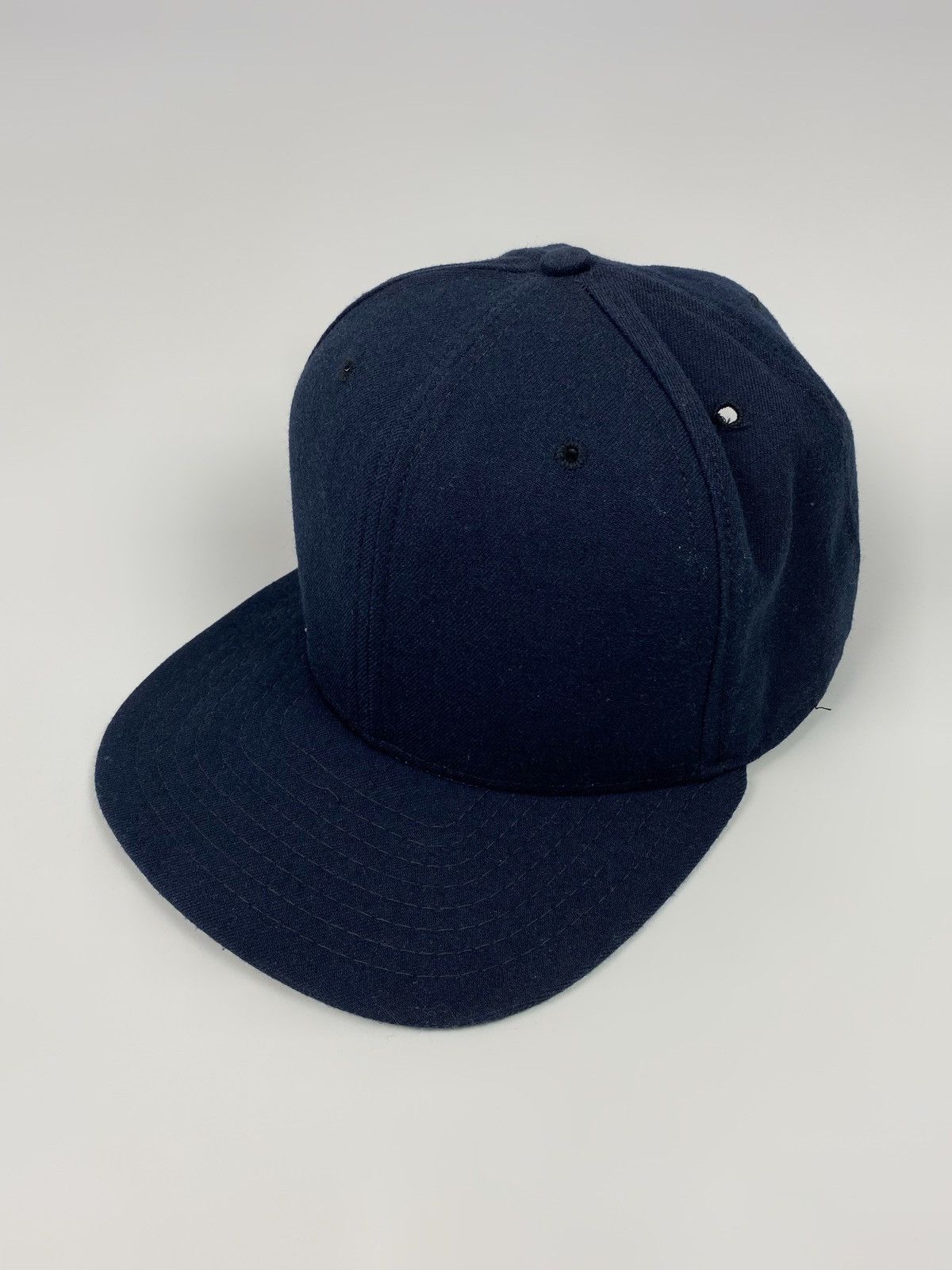 New Era 80s 90s Vintage New Era Dupont Visor Navy Blank Snapback Hat Size ONE SIZE - 1 Thumbnail