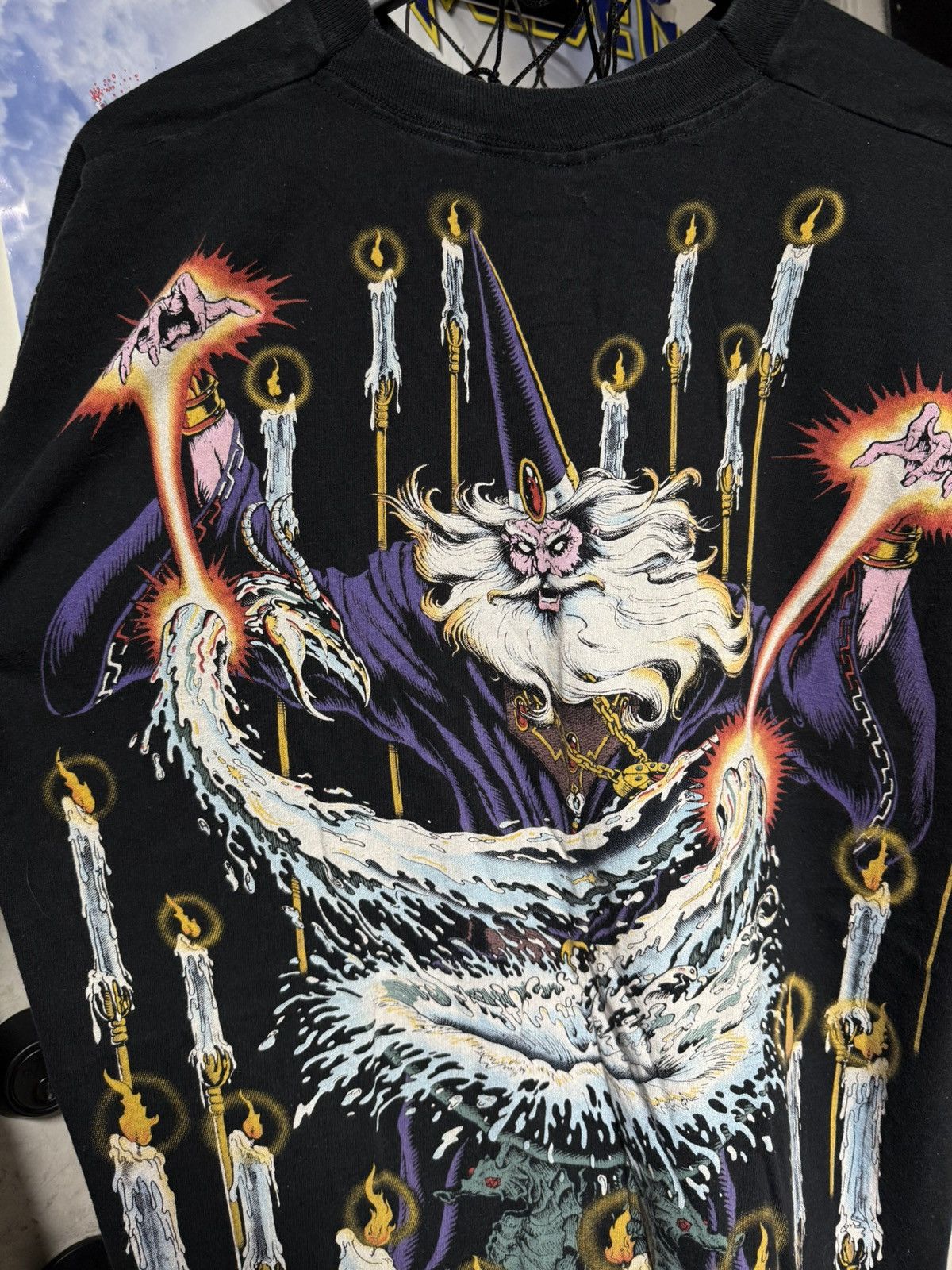 Vintage Vintage 1994 Liquid Blue Wizard AOP T-Shirt Rare XLarge Size US XL / EU 56 / 4 - 5 Thumbnail