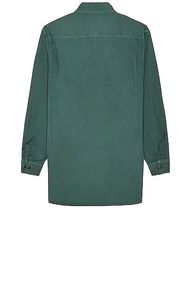 Lemaire o1tko10326 Flap-Pocket Cotton Shirt in Teal Size US XXS / EU 40 - 2 Thumbnail