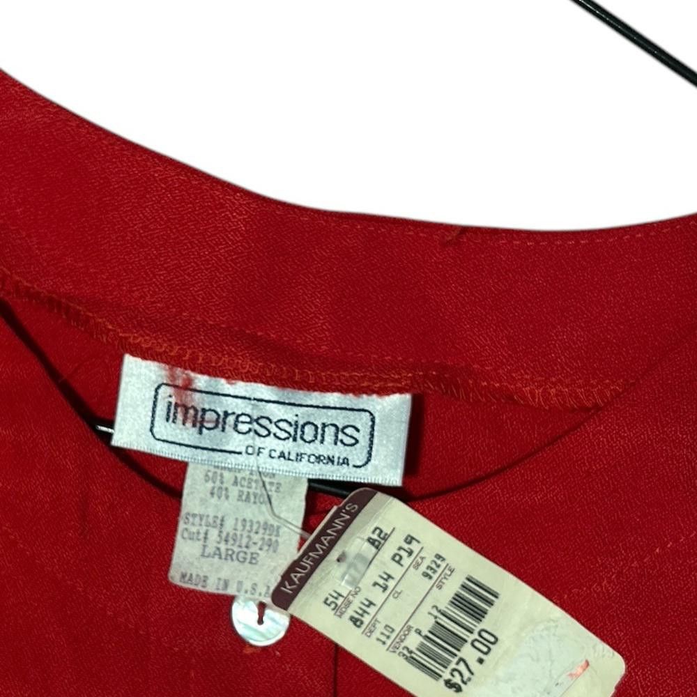 Other BNWT Red Sleeveless Button-Down Blouse - Size L Size L / US 10 / IT 46 - 3 Thumbnail