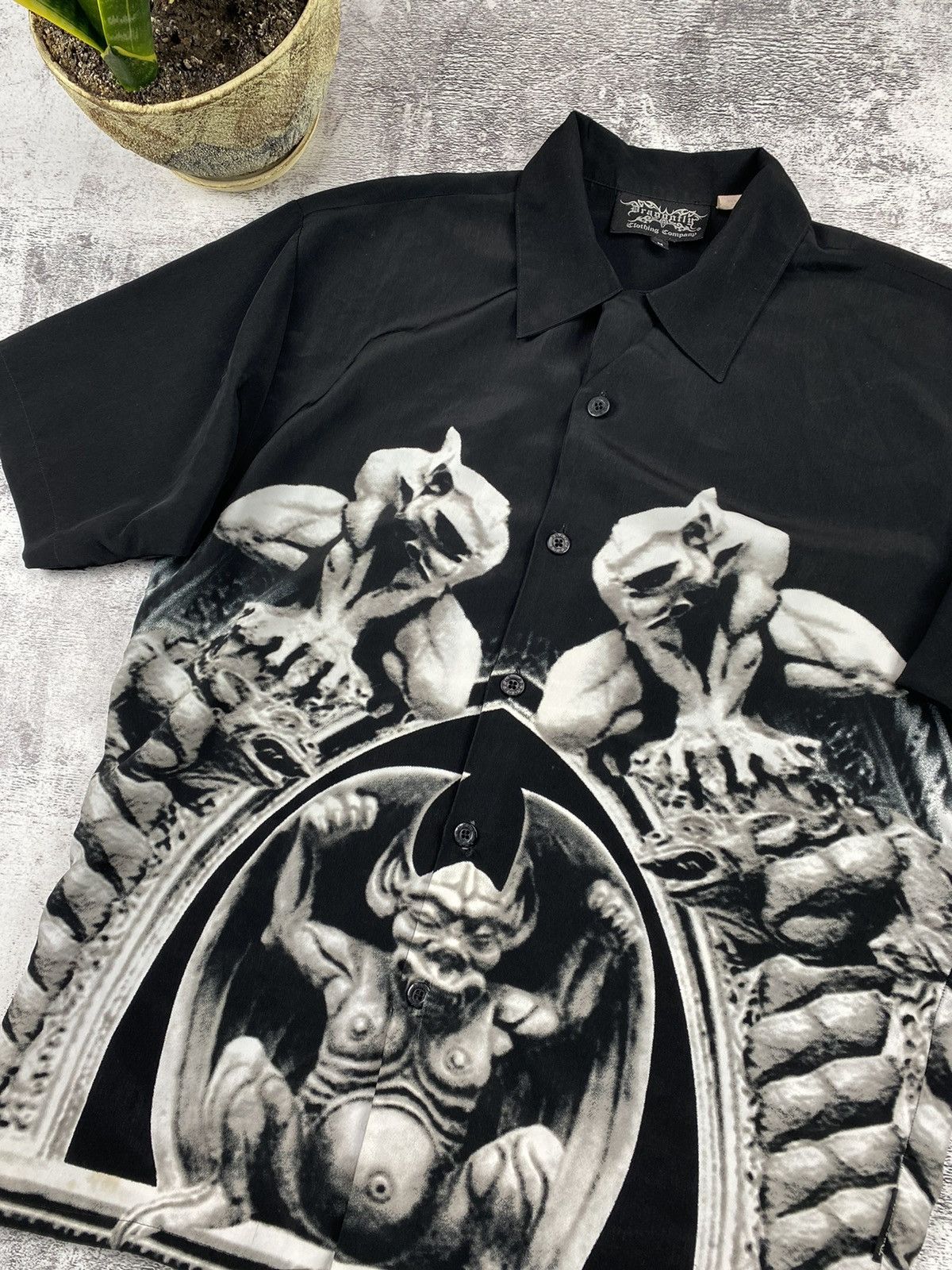 Dragonfly Vintage Dragonfly Made in USA Gargoyle Devil Monogram Shirt Size US M / EU 48-50 / 2 - 4 Thumbnail