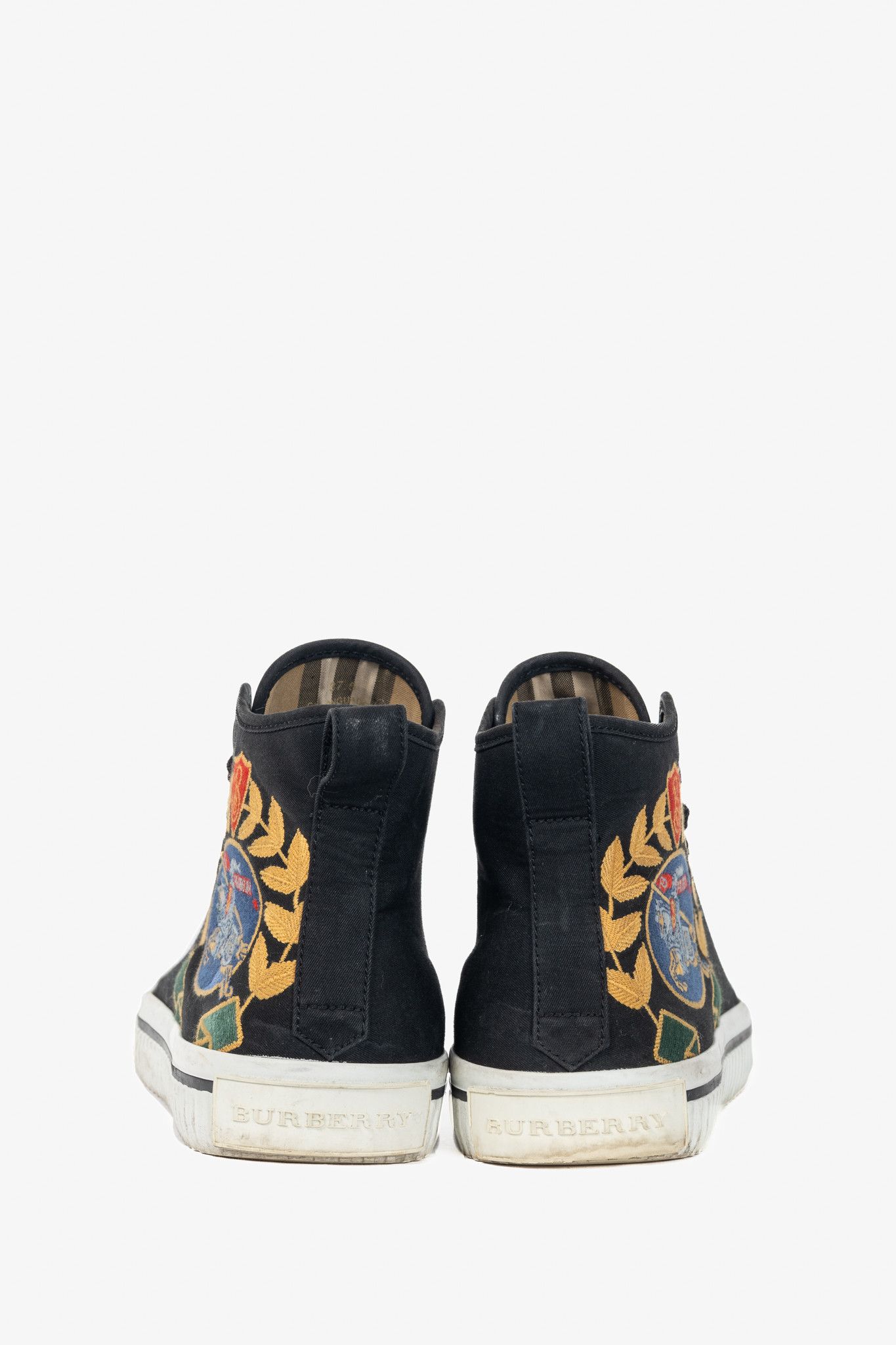Burberry Burberry Kingly Big C Embroidered High-Top Lace-Up Sneakers Size US 6.5 / IT 36.5 - 3 Thumbnail