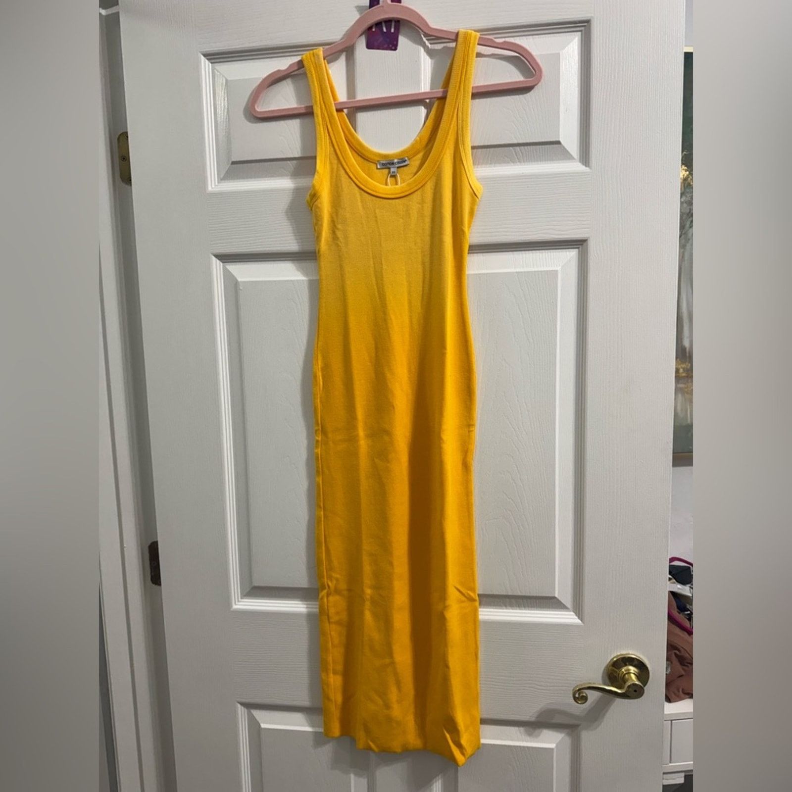 COTTONCITIZEN 171 NWT Cotton Citizen $185 Ombré Yellow Midi Dress Size XS Size XS / US 0-2 / IT 36-38 - 3 Thumbnail