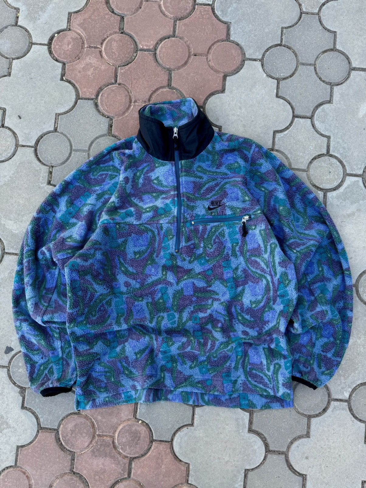 Nike ACG × Vintage 90s Retro Nike ACG Aztec Fleece Jacket Synchilla Size US M / EU 48-50 / 2 - 1 Thumbnail