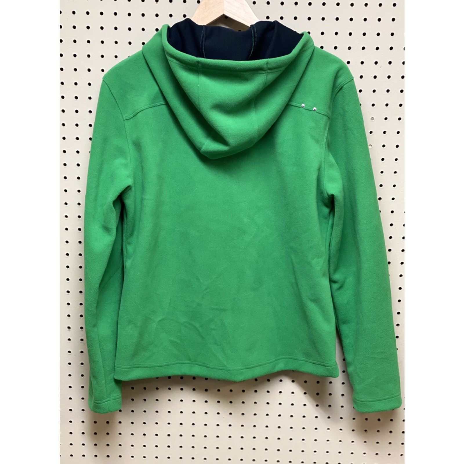 Vintage Volkl Pure Fleece Zip Up Hooded Jacket Women’s 12 Green Regular Front Full Zip Casual Winter Spring Fall Mens Womens Girls Boys Size XL / US 12-14 / IT 48-50 - 3 Thumbnail