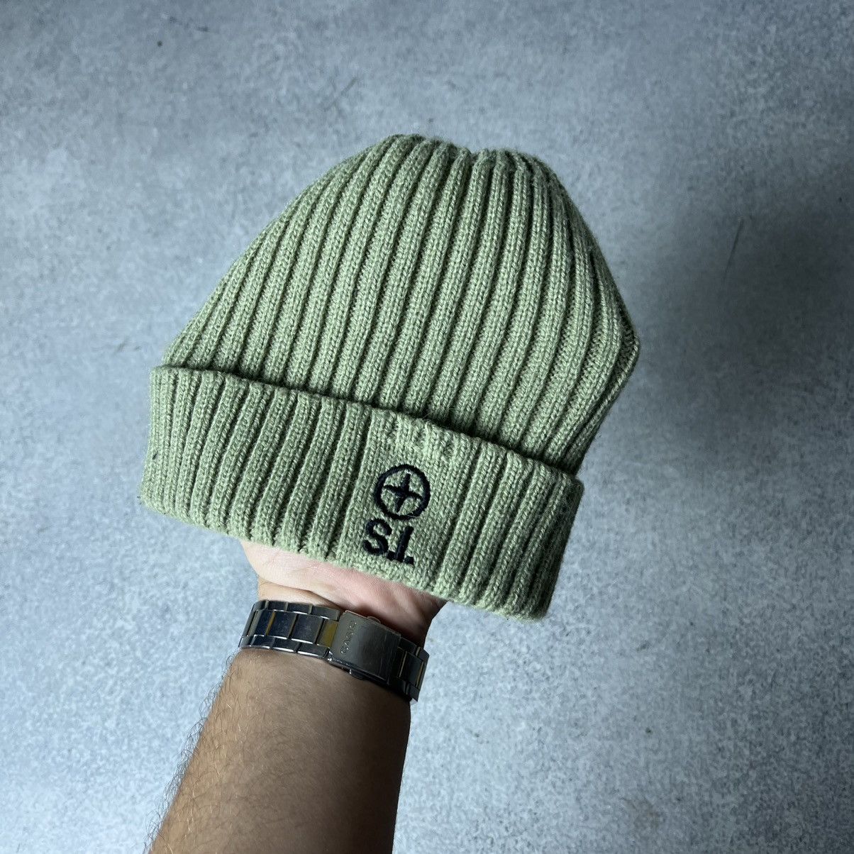 Stone Island Vintage Stone Island Beanie Green Size ONE SIZE - 1 Thumbnail
