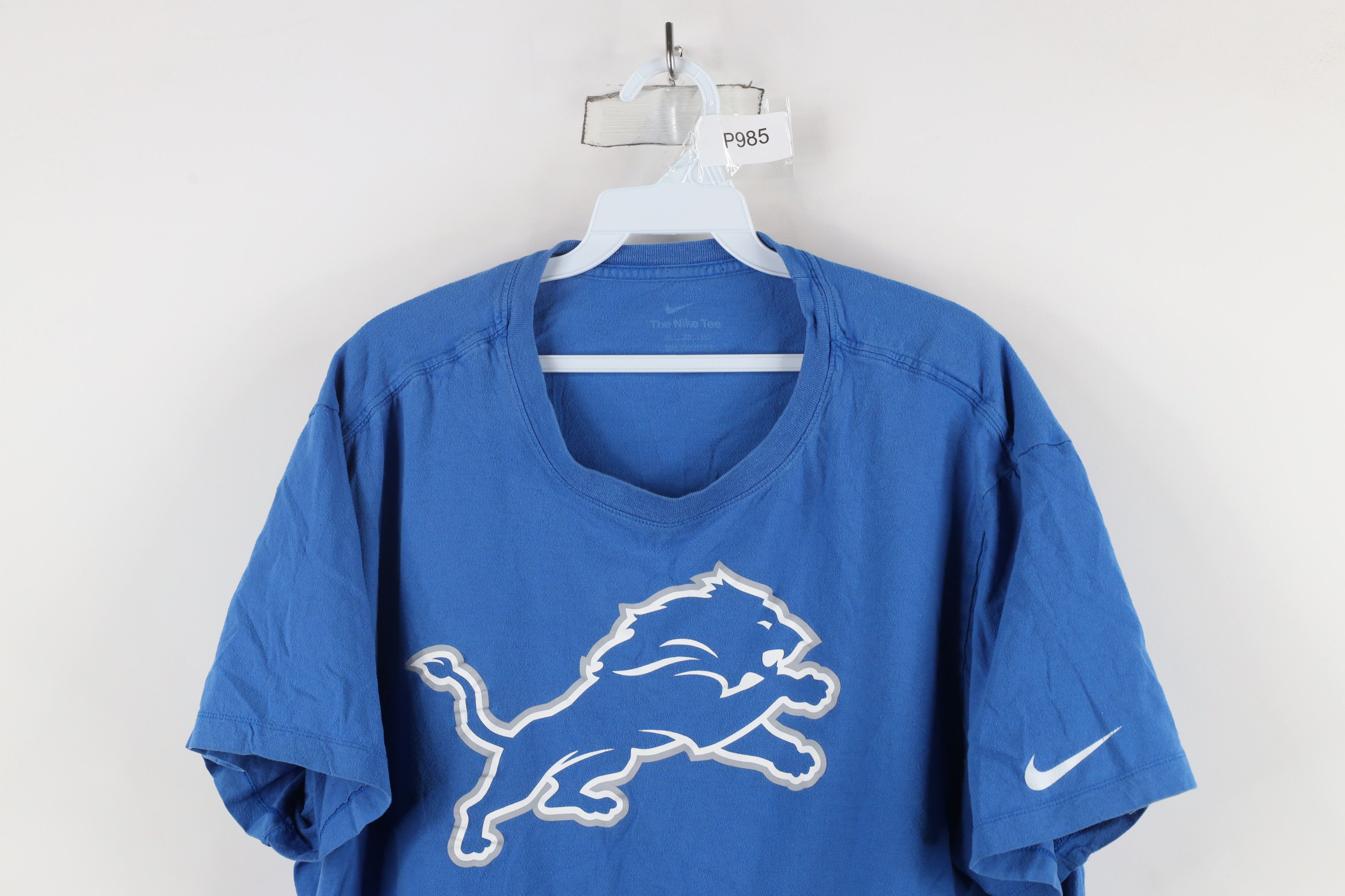 Nike × Vintage Nike Detroit Lions Football Short Sleeve T-Shirt Blue Size US XXL / EU 58 / 5 - 2 Thumbnail