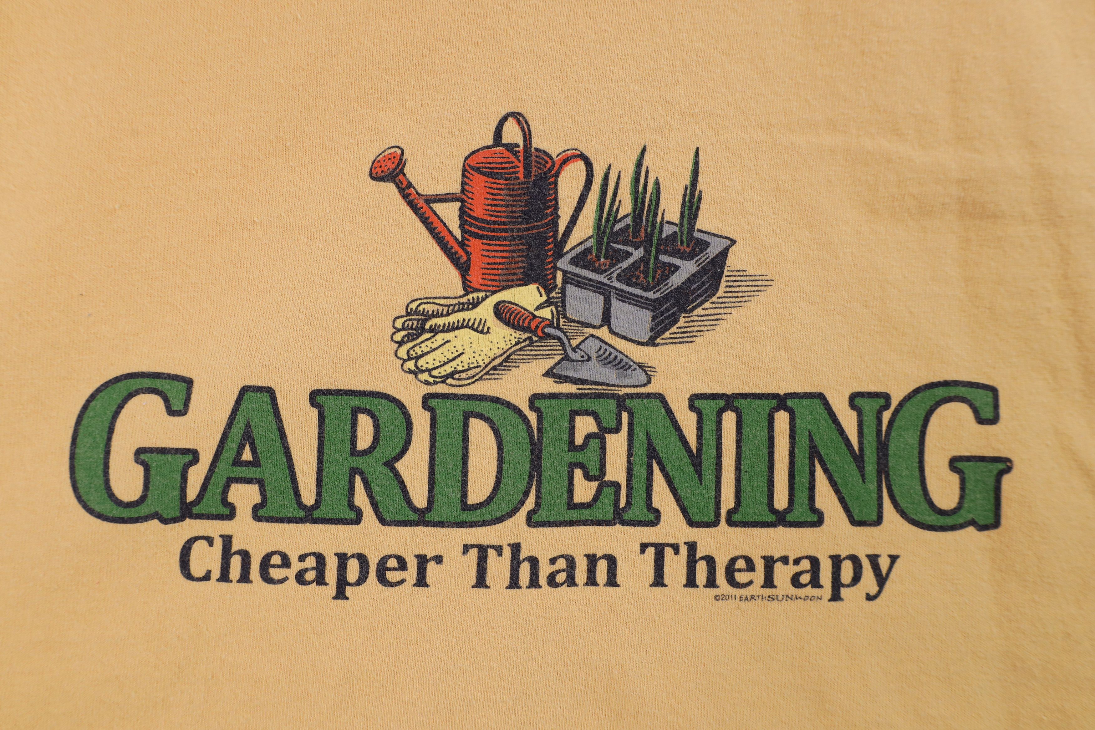 Vintage Vintage Y2K Streetwear Gardening Cheaper Therapy T-Shirt Size XL / US 12-14 / IT 48-50 - 4 Thumbnail