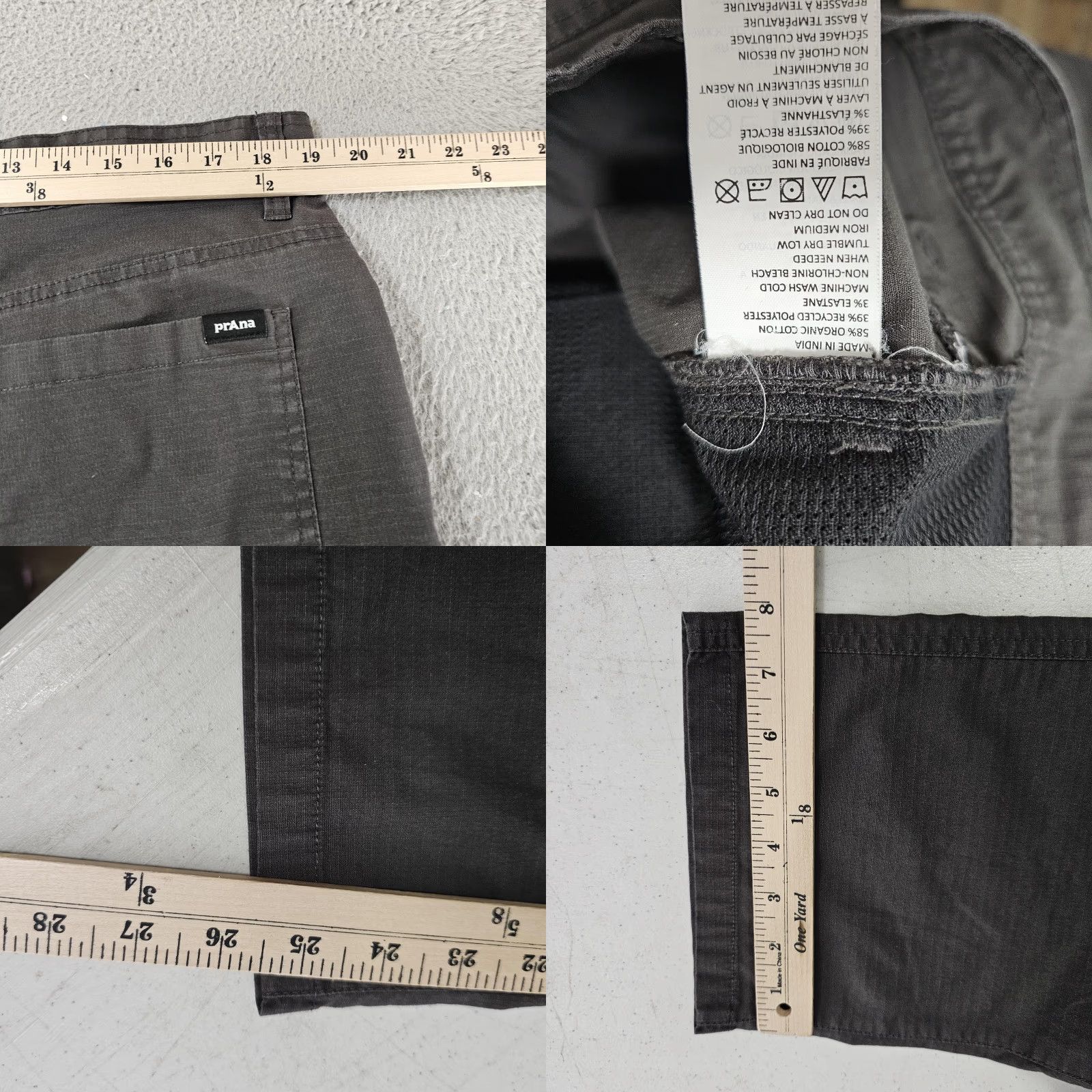 Prana Prana Pants Mens 38x26 Cargo Hiking Outdoor Stretch Organic Cotton Gray Regular Waist 38 Inseam 26 Pockets Logo Vintage No Men Pants Size US 38 / EU 54 - 8 Thumbnail