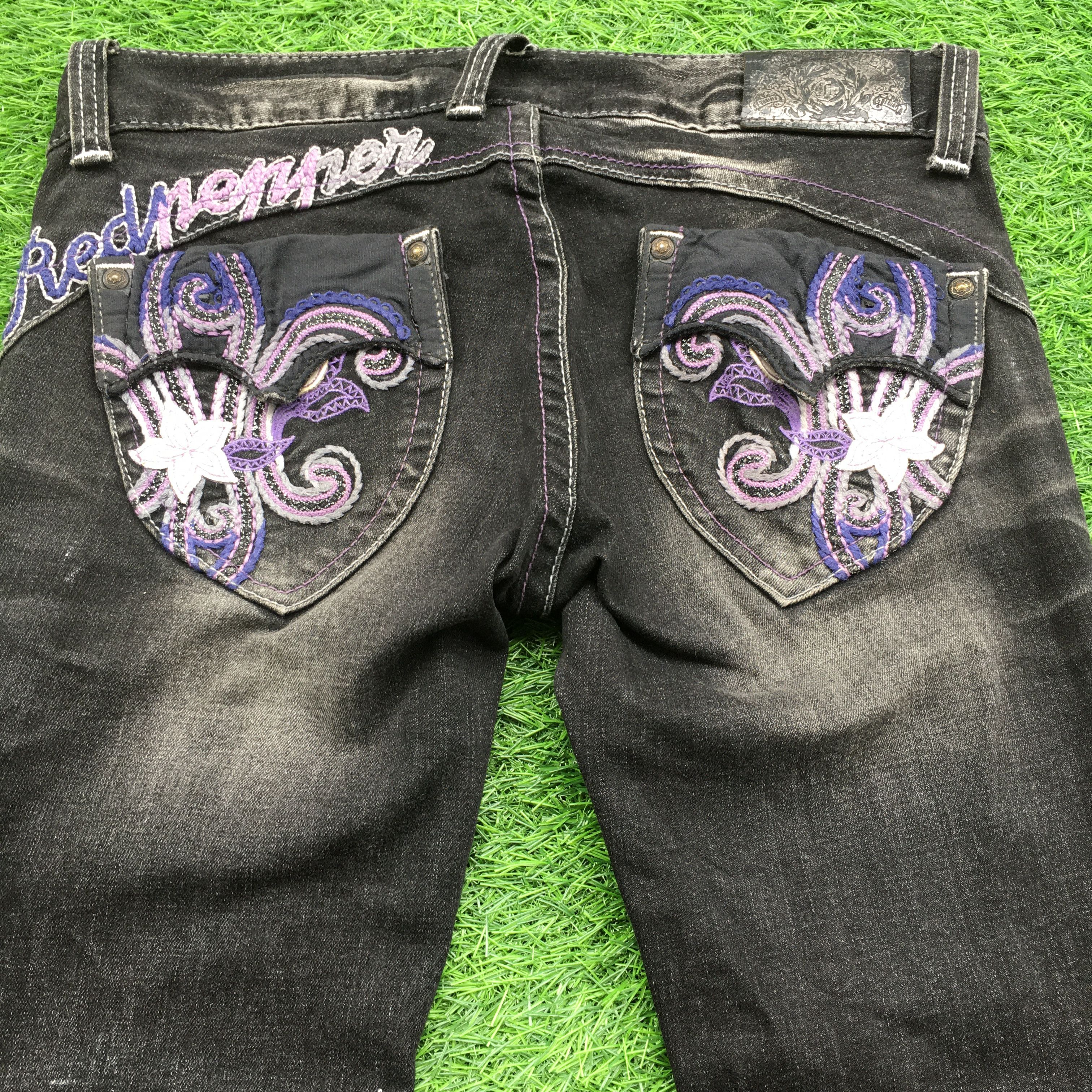 Japanese Brand Red Pepper embroidered low-rise skinny jeans D-1220 Size 27" / US 4 / IT 40 - 4 Thumbnail