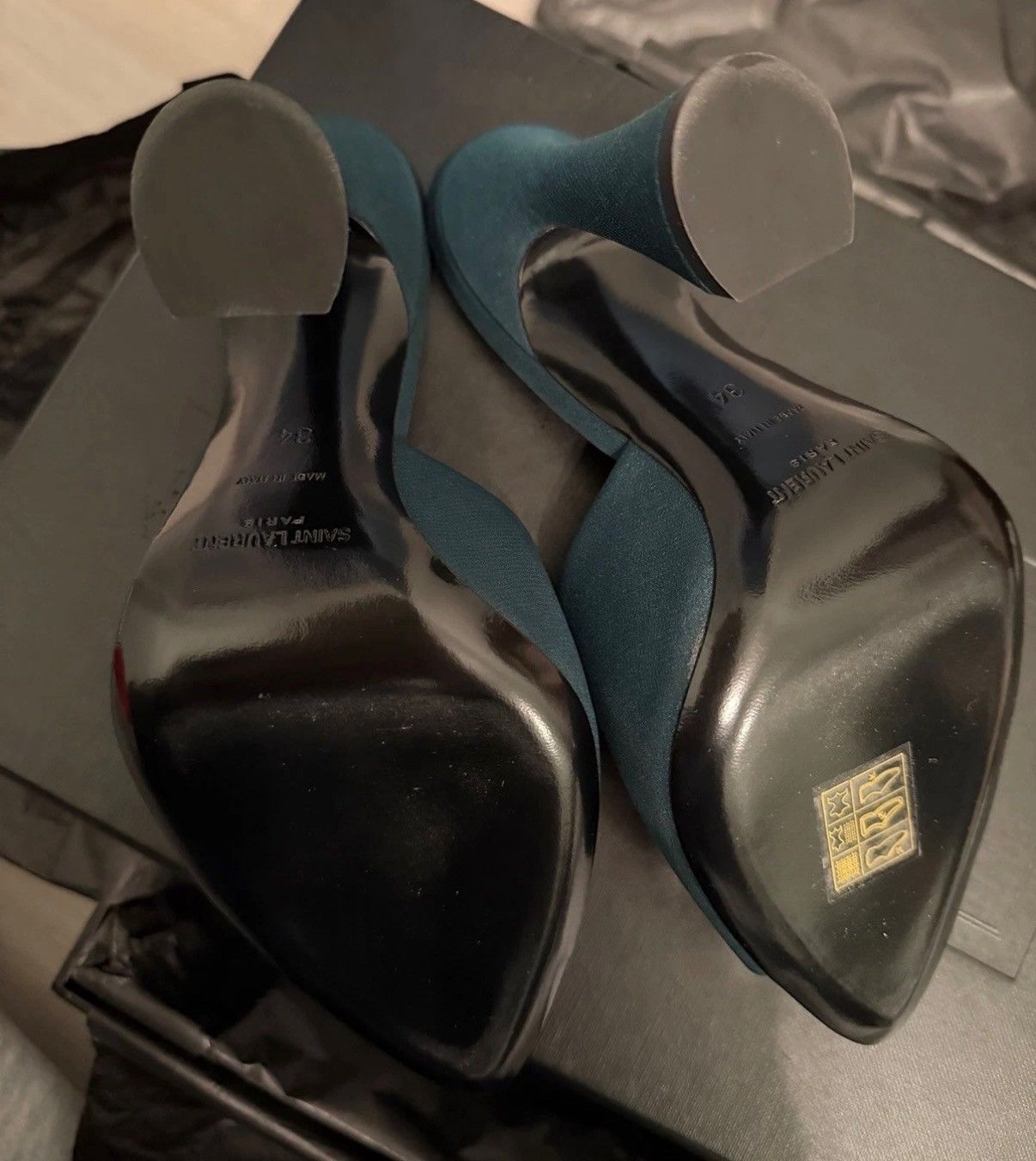 Yves Saint Laurent Yves Saint Laurent Suite Mules in Crepe De Chine SZ34 Size US 4 / IT 34 - 4 Thumbnail