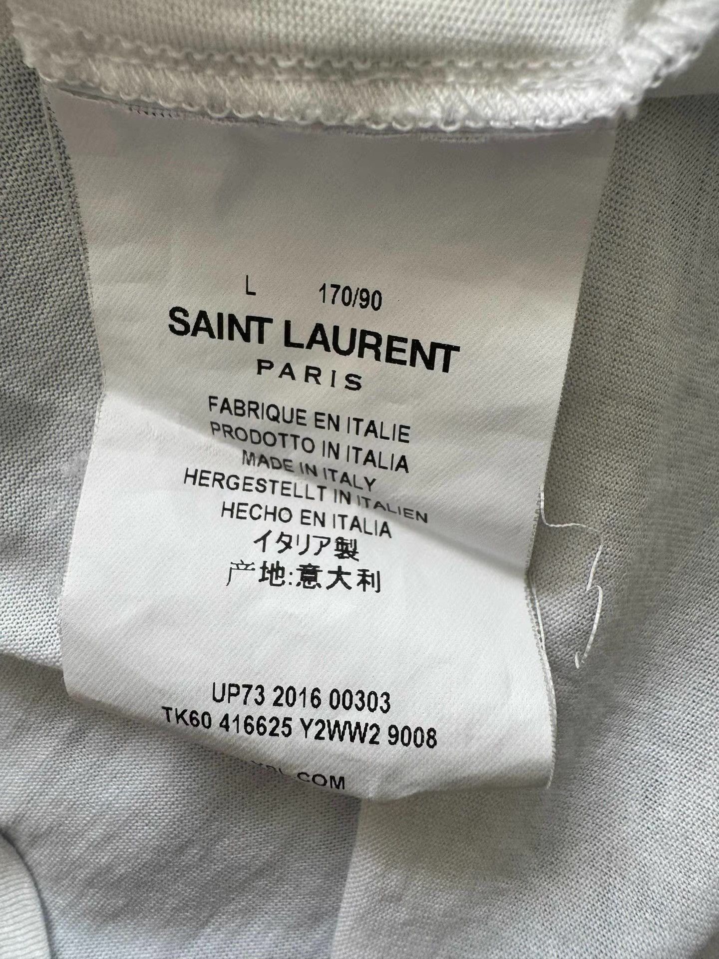 Saint Laurent Paris Saint Laurent Unisex Baby Tee Ｑ23 Size US L / EU 52-54 / 3 - 2 Thumbnail