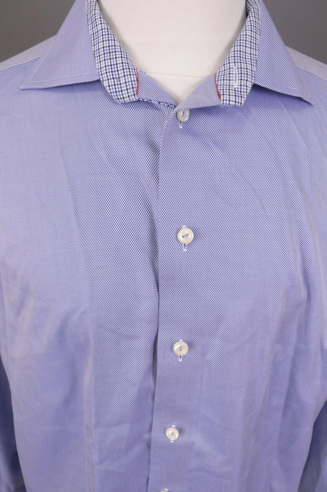 Eton Eton Contemporary Fit Blue Check Shirt Size 43 / 17 Size US M / EU 48-50 / 2 - 4 Thumbnail