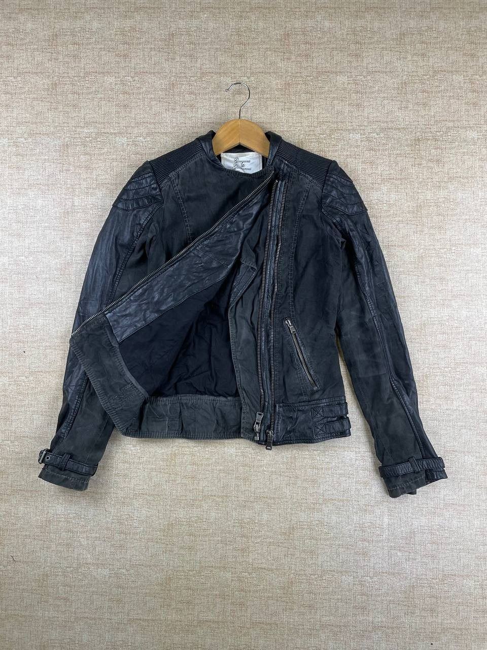 Vintage Vtg Gorgeous & Glamorous Double Collar Half Leather Jacket Size S / US 4 / IT 40 - 11 Thumbnail