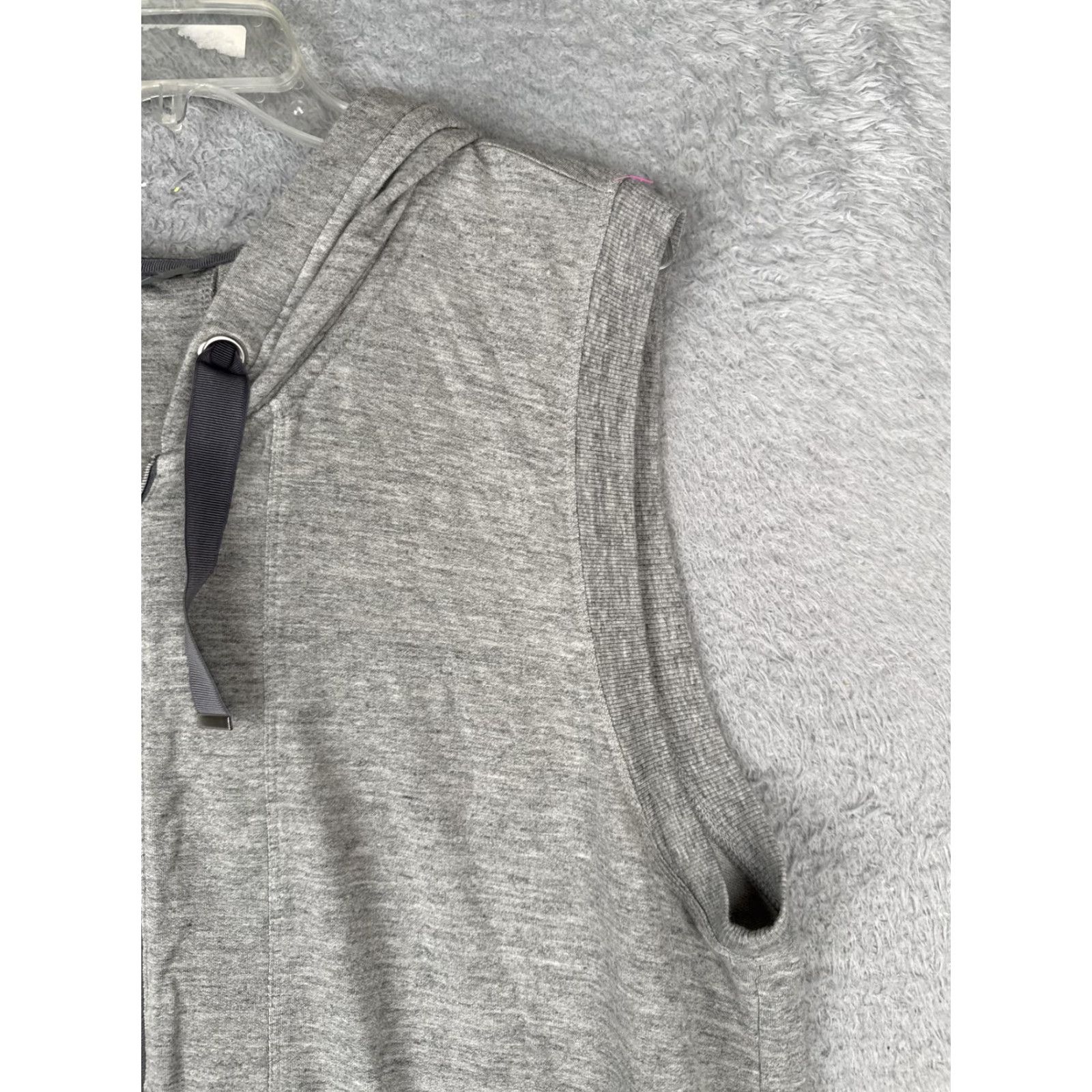 Athleta Athleta Vest Women XL Gray Lotus Hood Full Zip Knit Sweater Lightweight Pockets Size XL / US 12-14 / IT 48-50 - 2 Thumbnail