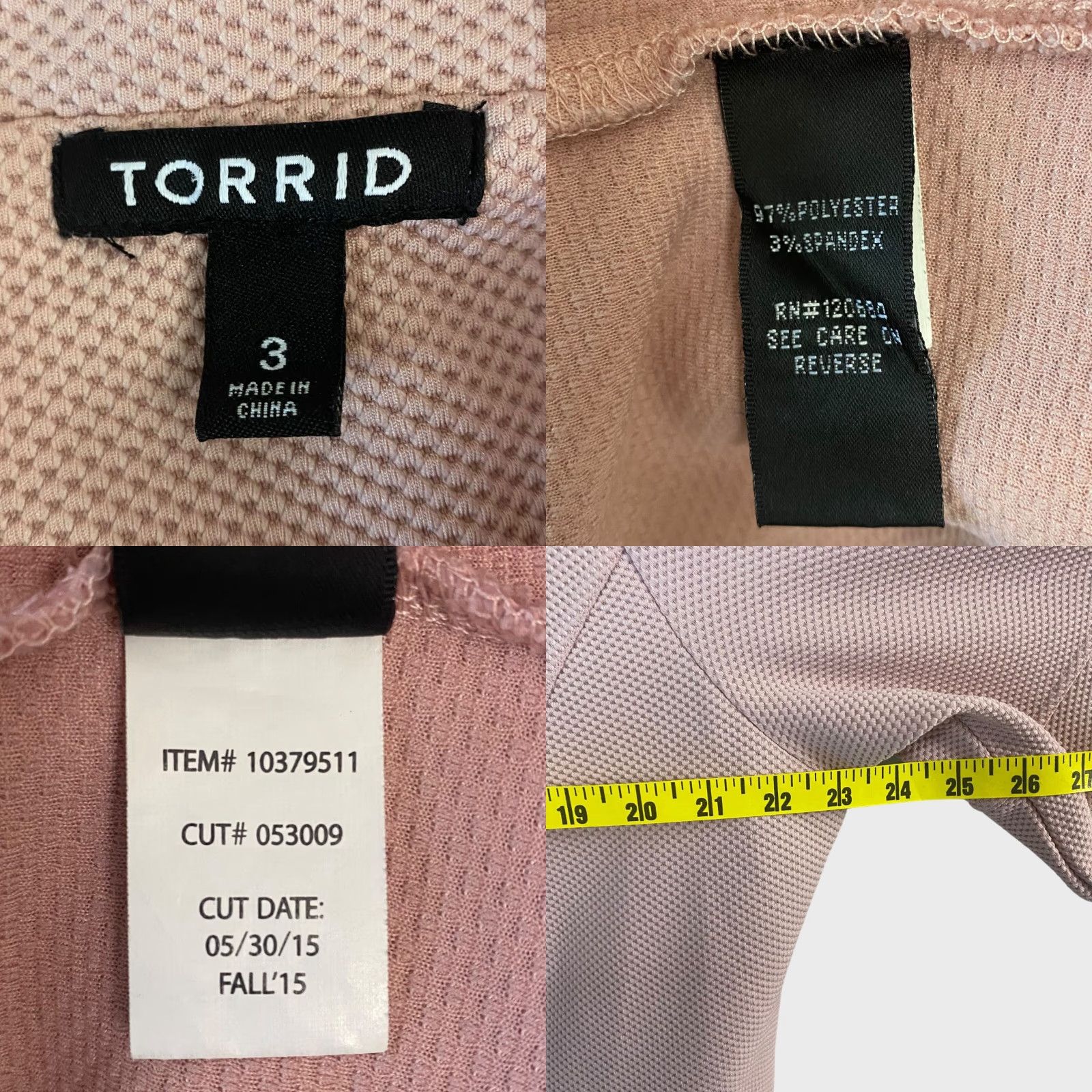 Torrid Torrid Moto Jacket Women's 3X Pink Full-Zip Long Sleeve Waffle Knit Asymmetrical Size XXL / US 16-18 / IT 52-54 - 8 Thumbnail