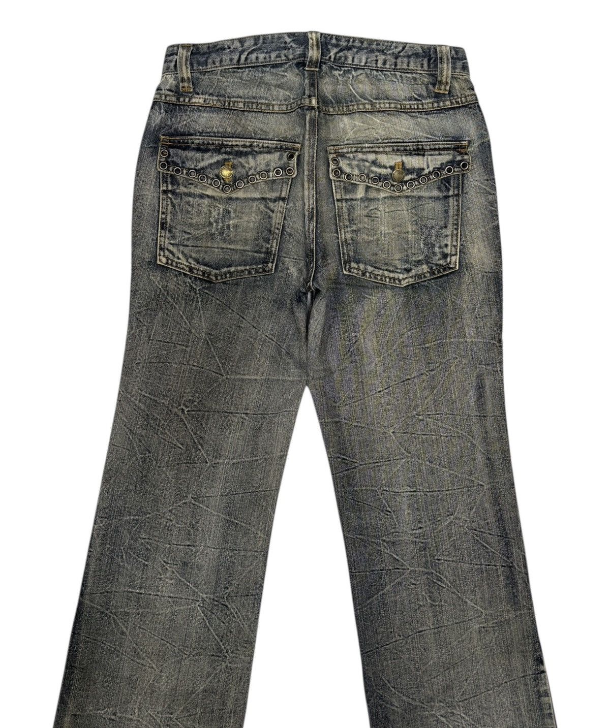 If Six Was Nine × Japanese Brand × Obelisk FLARE JEANS AUTHENTIC RUSTY DISTRESSED DENIM JEANS Size US 30 / EU 46 - 4 Thumbnail