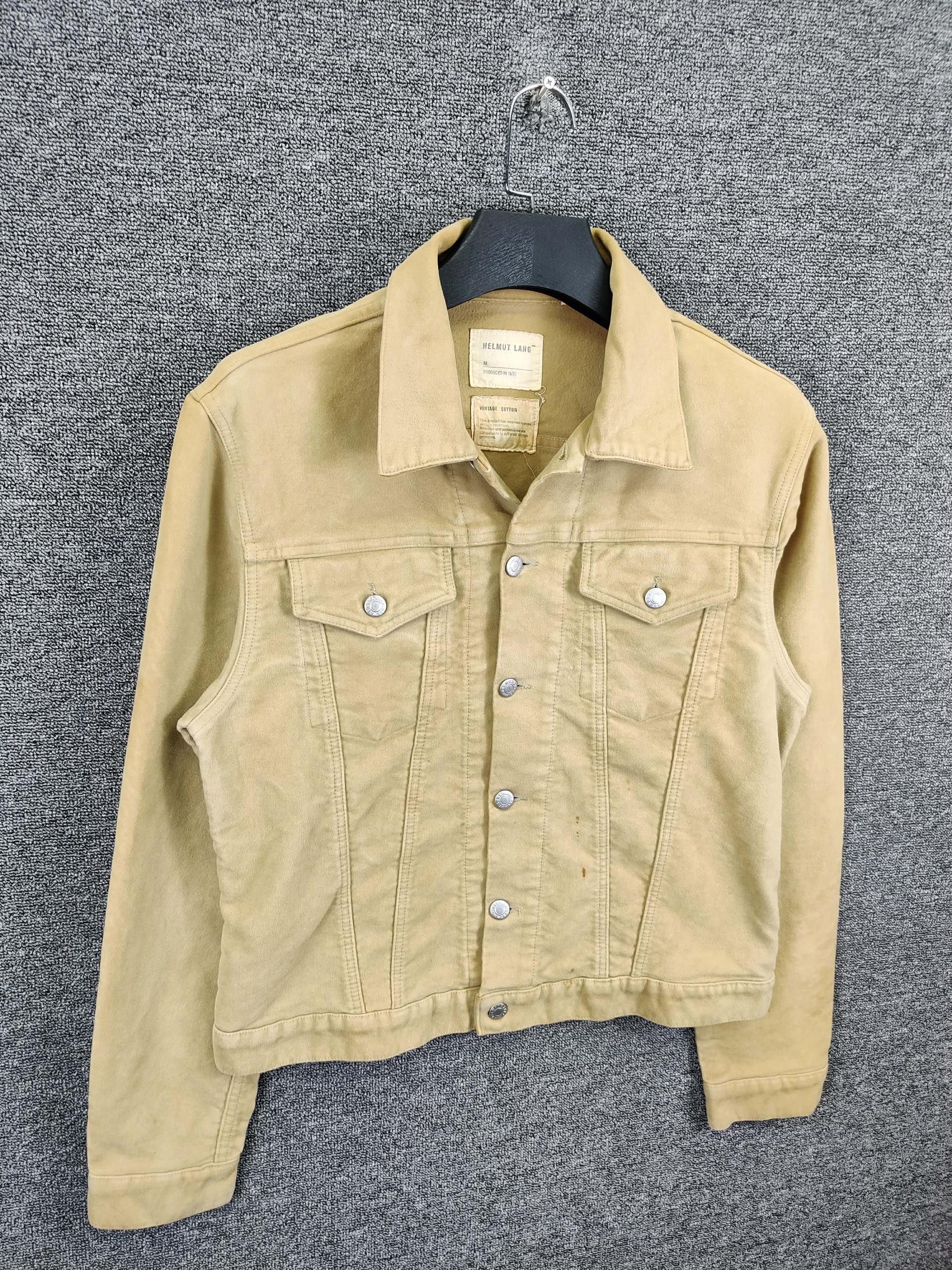 Helmut Lang Vintage Helmut Lang Beige Trucker Jacket Size US M / EU 48-50 / 2 - 4 Thumbnail