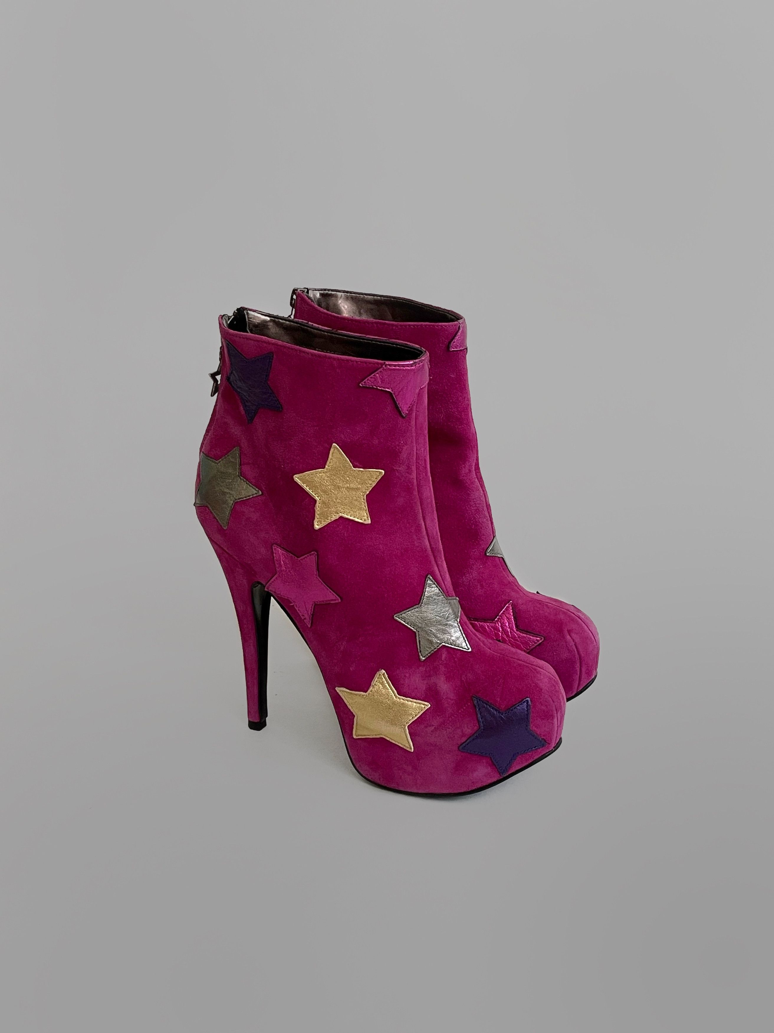 Other Polished Red by Dad pink heels suede leather heels stars Size US 8.5 / IT 38.5 - 3 Thumbnail