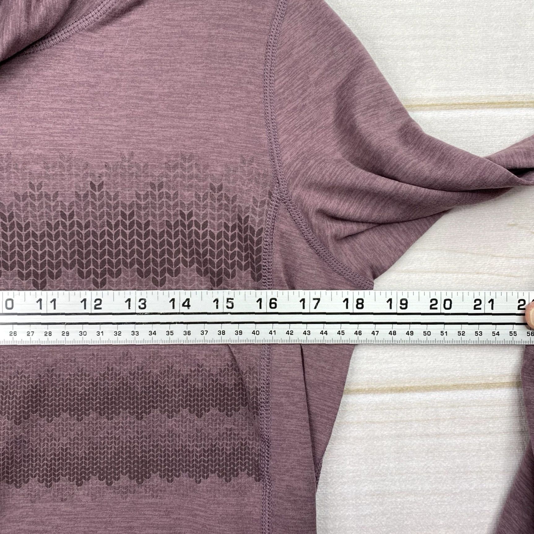 Kyodan Kyodan Womens Top L Purple Geometric Print Long Sleeve Mock Neck Performance Shirt Size L / US 10 / IT 46 - 3 Thumbnail