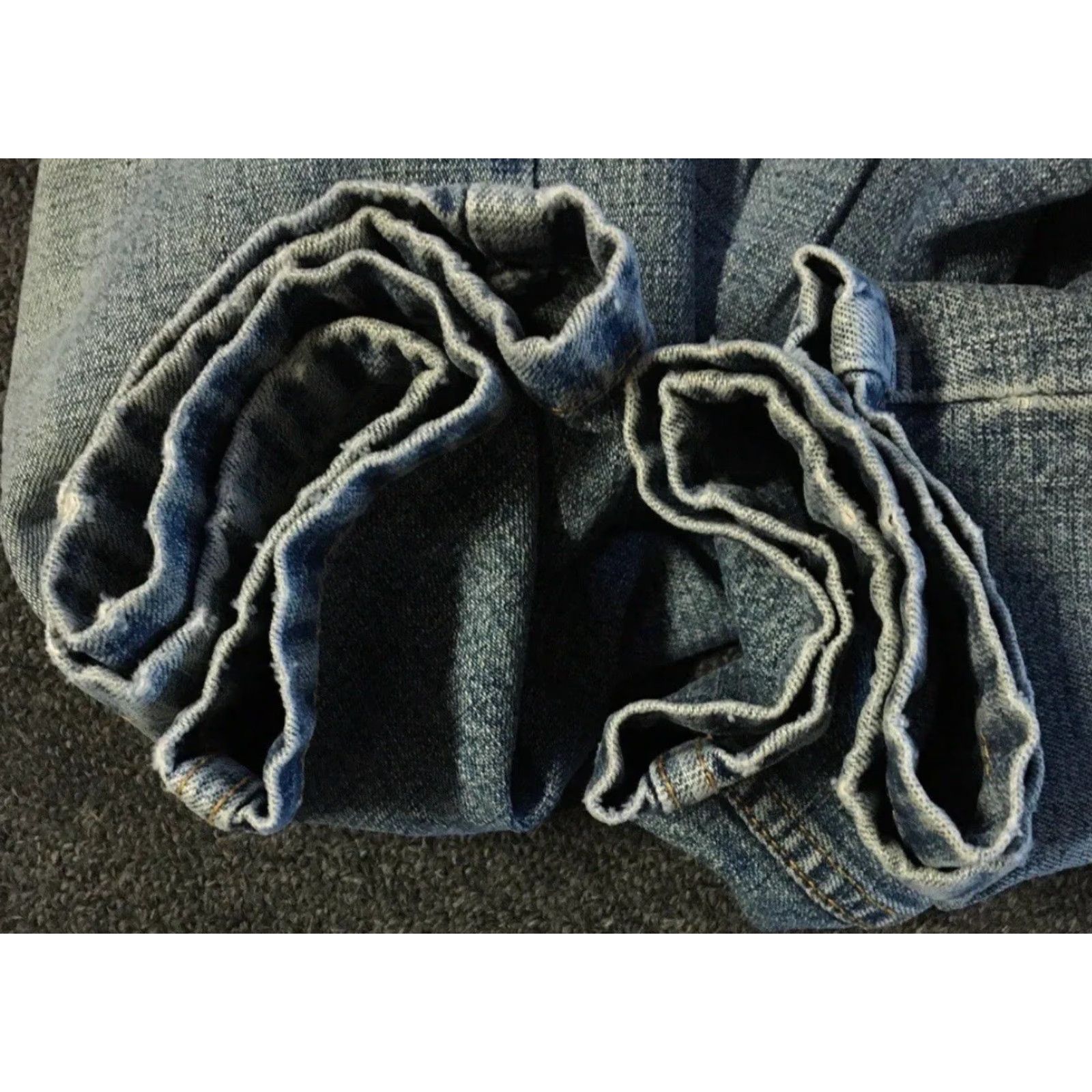 JNCO VINTAGE Anchor Blue Baggy Jean Shorts 38 Distressed 90s Grunge Skate Jnco Denim Mens Blue Size US 38 / EU 54 - 5 Thumbnail
