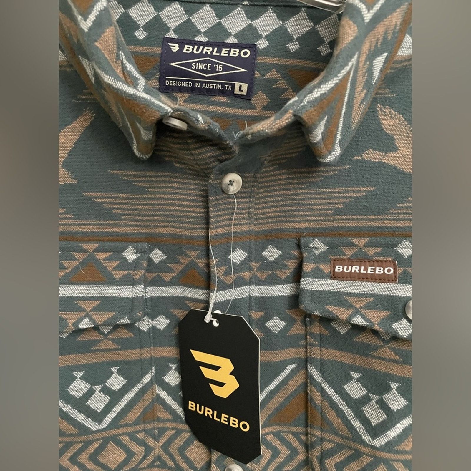 Other Burlebo Heavyweight Flannel Whitetail Aztec Olive Men L Size US L / EU 52-54 / 3 - 2 Thumbnail