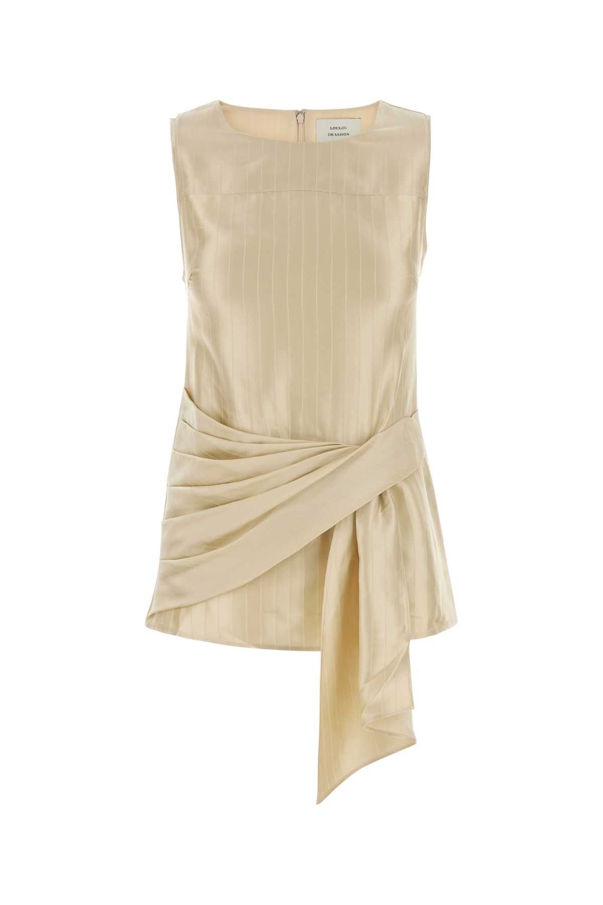 Loulou de Saison Cream Satin Fonda Top Size M / US 6-8 / IT 42-44 - 1 Thumbnail