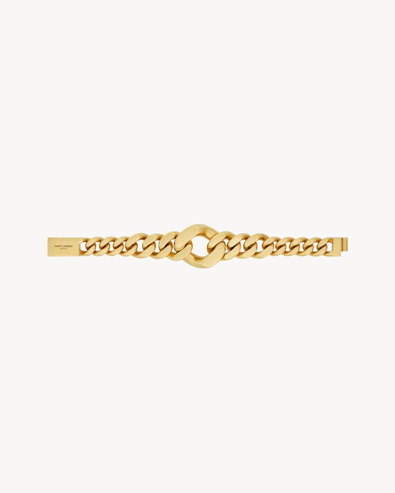 Saint Laurent Paris o1bcso1str0226 Size:L/Graduated Chain Bracelet in Golden Size ONE SIZE - 4 Thumbnail