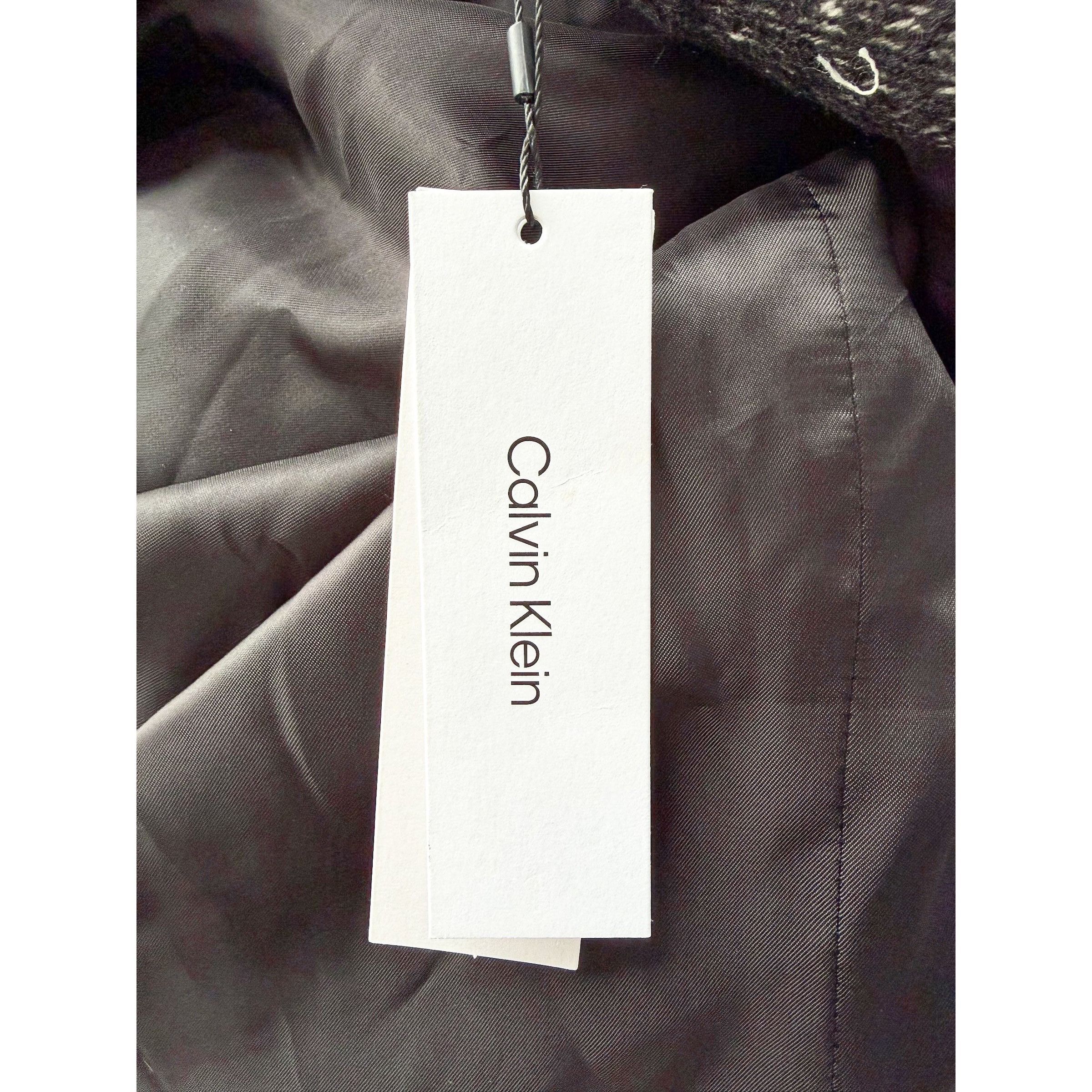 Calvin Klein Calvin Klein Boucle Wool Blend Black Coat Size US L / EU 52-54 / 3 - 6 Thumbnail