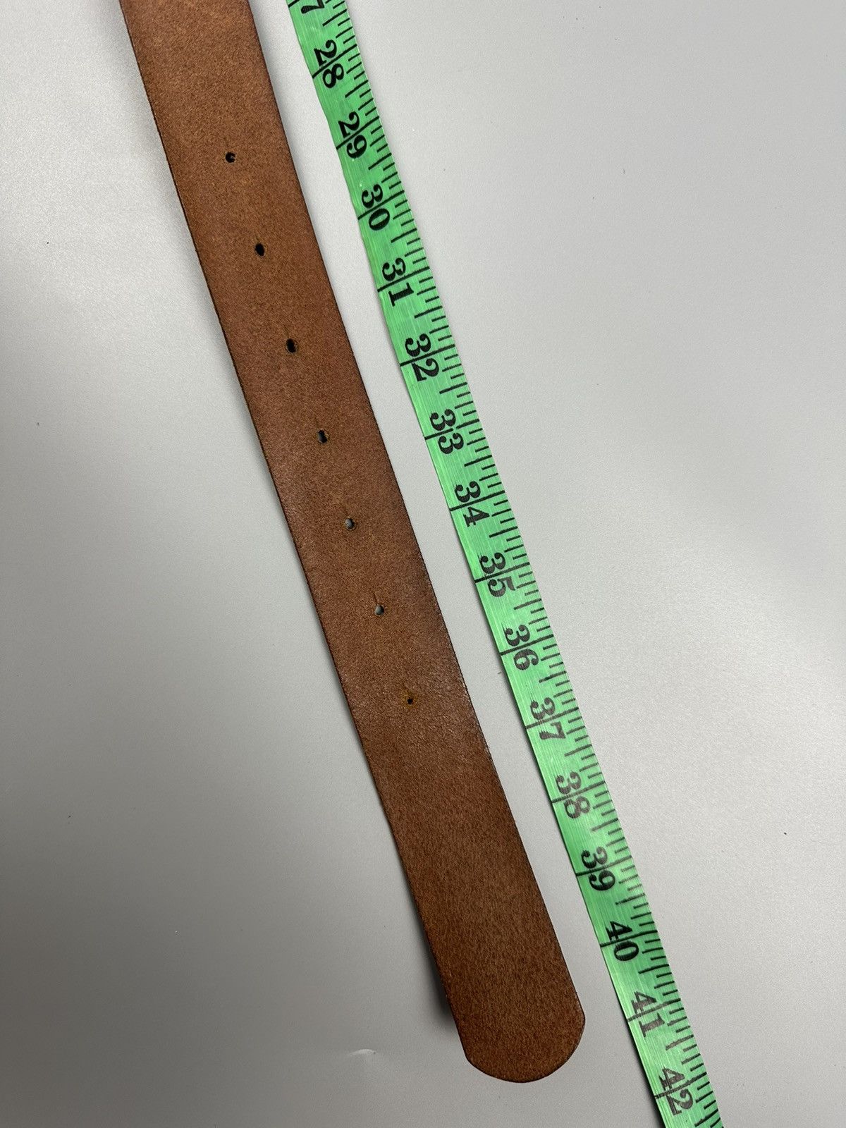 Designer × Genuine Leather Vintage Leather Craft Native Belts Size 32 - 5 Thumbnail