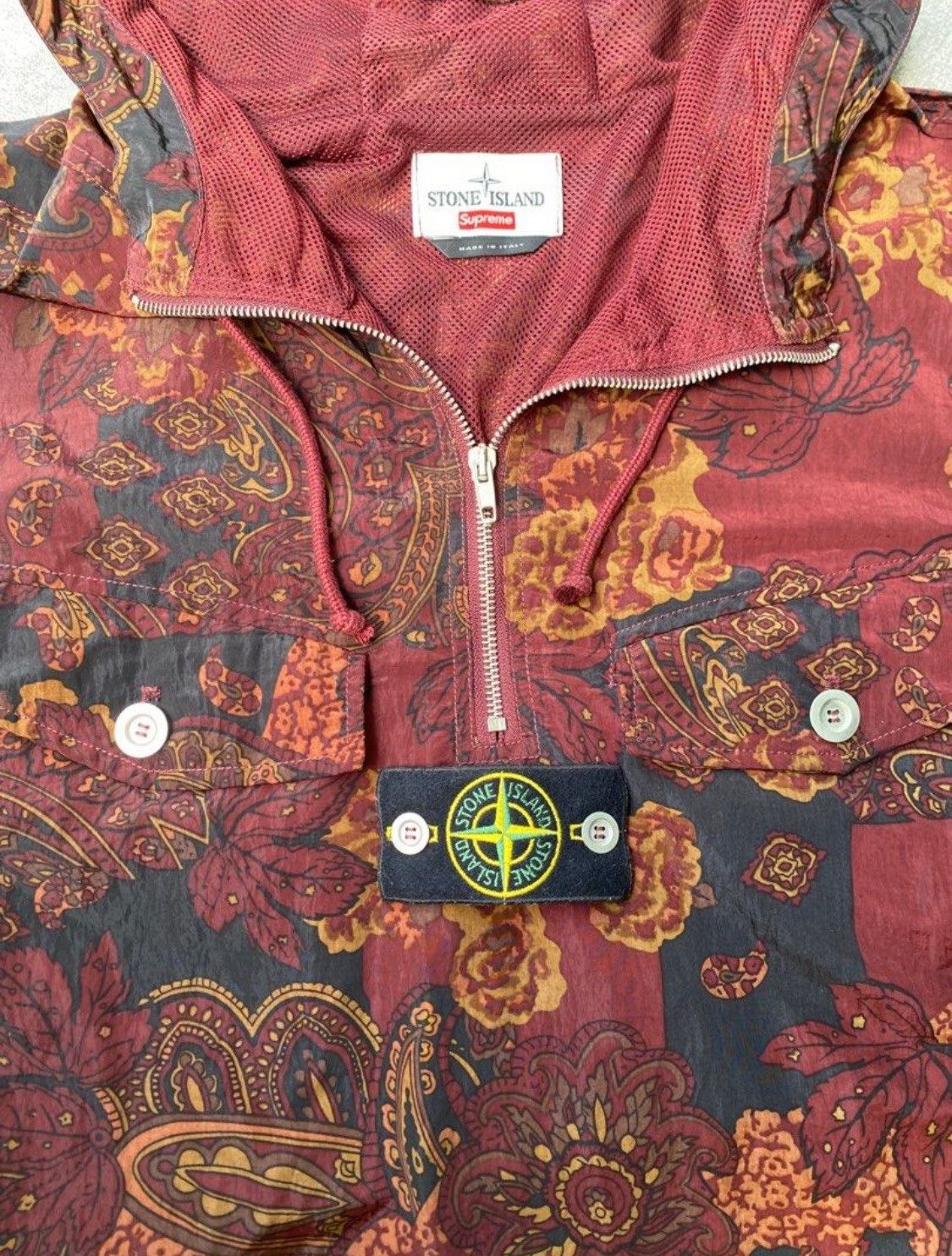 Stone Island × Supreme Stone Island x Supreme Paisley Hoodie Size US L / EU 52-54 / 3 - 3 Thumbnail
