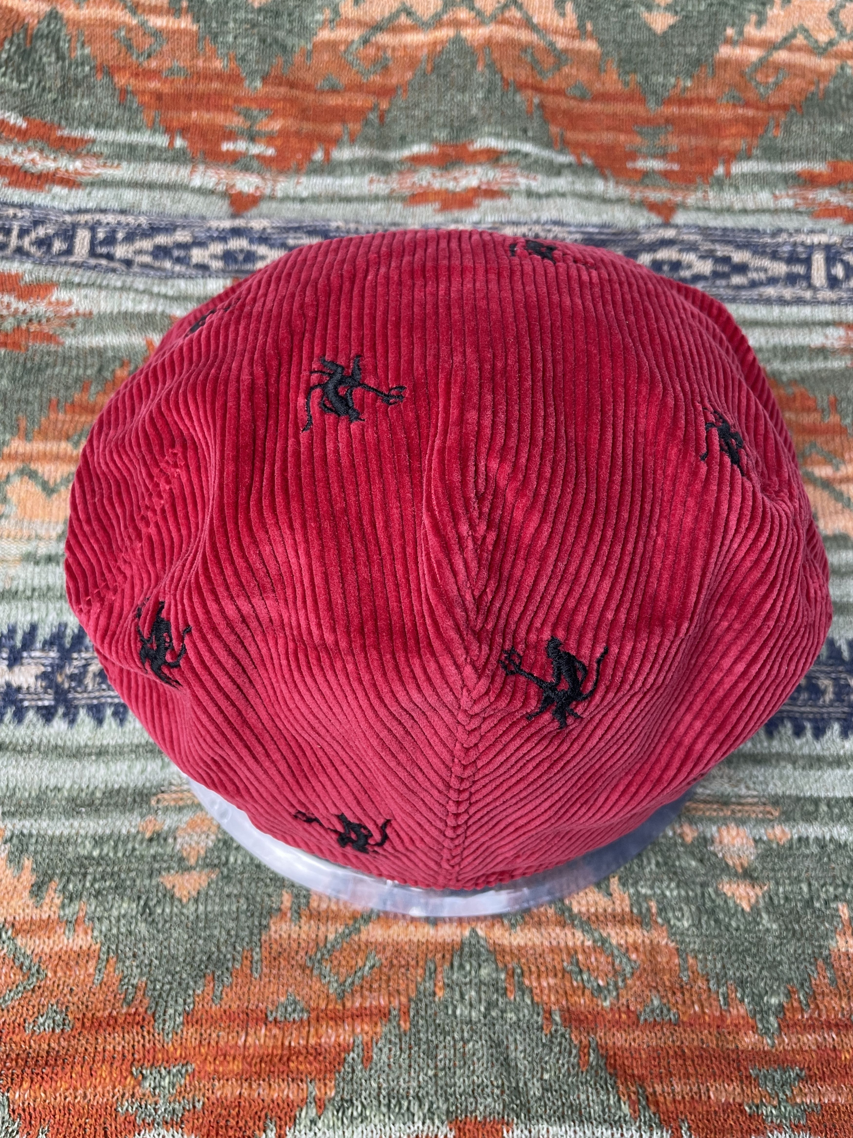 Ralph Lauren Corduroy Flat Cap Beret Hat Peaked Cap