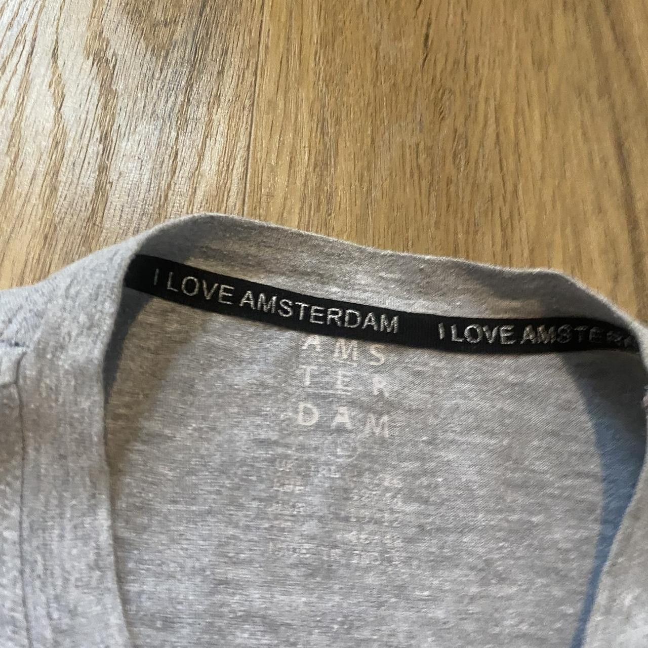 Other Grey and white I Love Amsterdam t-shirt #streetwear Size US L / EU 52-54 / 3 - 3 Thumbnail