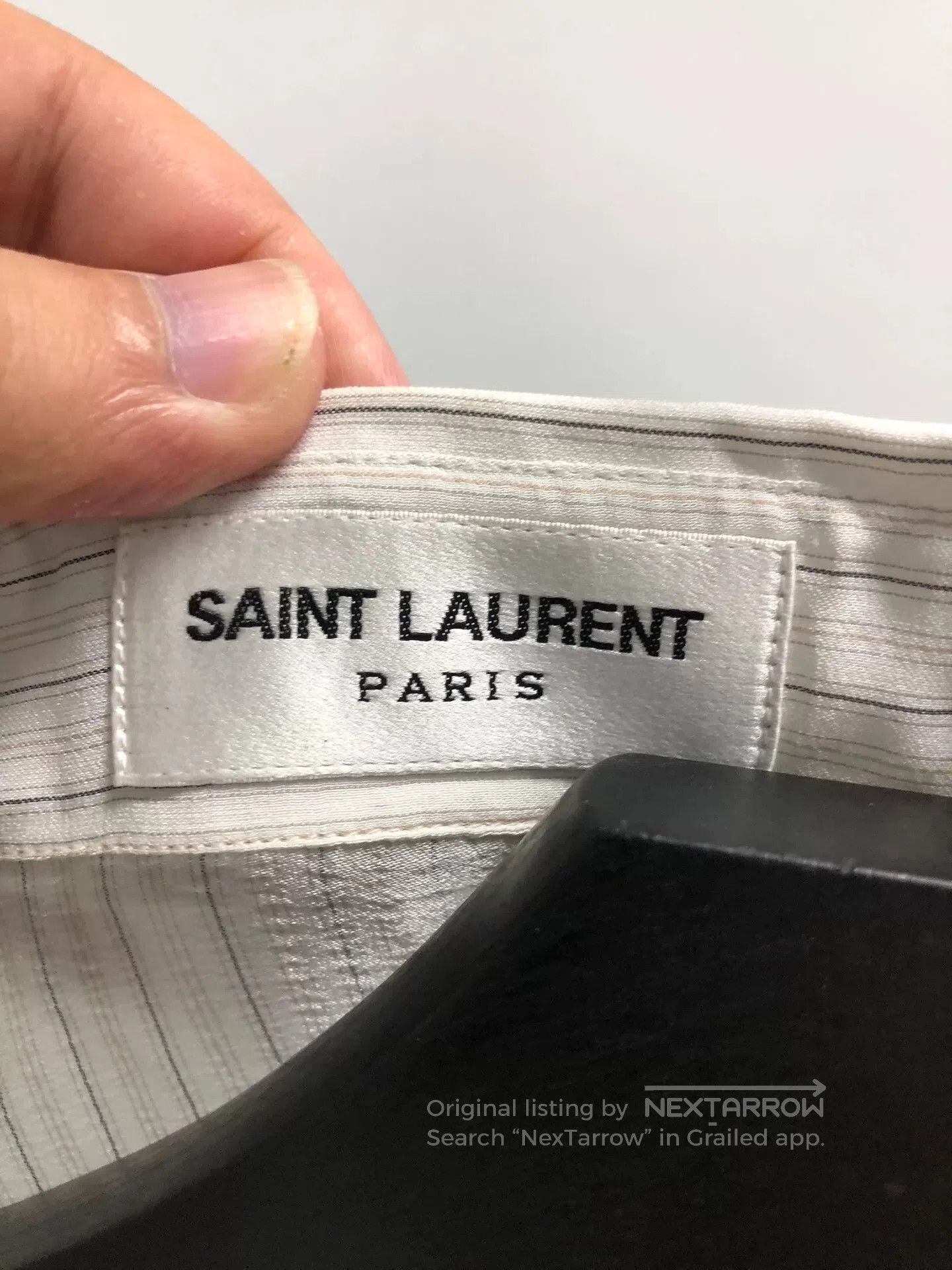 Saint Laurent Paris Saint Laurent Beige Striped Button. Size M / US 6-8 / IT 42-44 - 3 Thumbnail