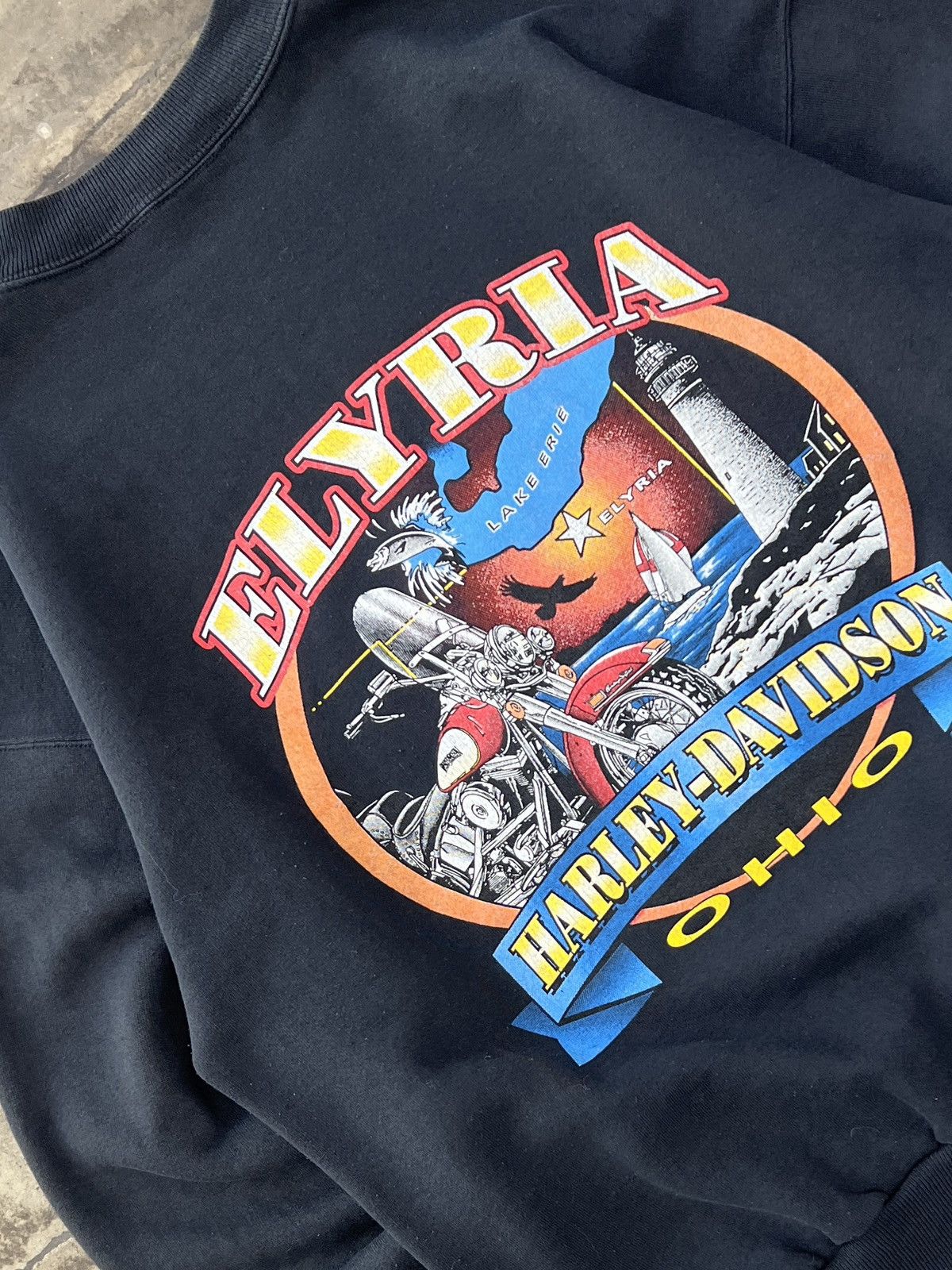 Harley Davidson Vintage 1996 Harley Davidson Eagle Motorcycle Crewneck XL Size US XL / EU 56 / 4 - 2 Thumbnail