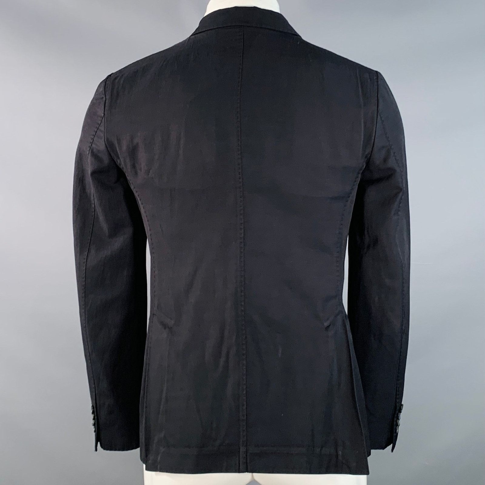 Acne Studios ACNE STUDIOS Size 34 Black Viscose Linen Cotton Sport Coat Size 34R - 3 Thumbnail