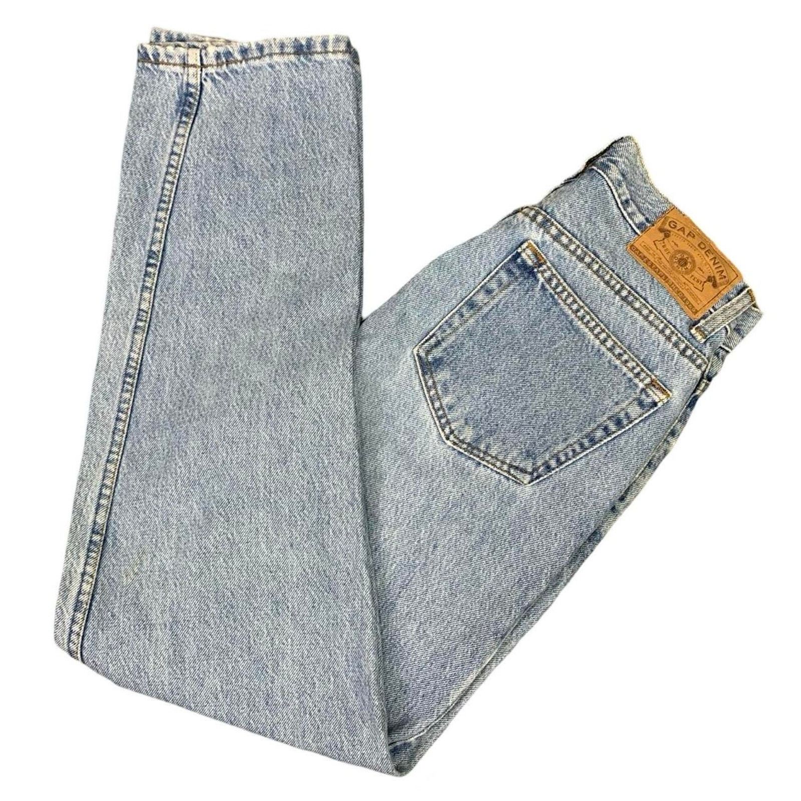 Gap × Vintage Vintage 90s GAP Women’s Light Wash Blue Jeans Size 28" / US 6 / IT 42 - 1 Thumbnail