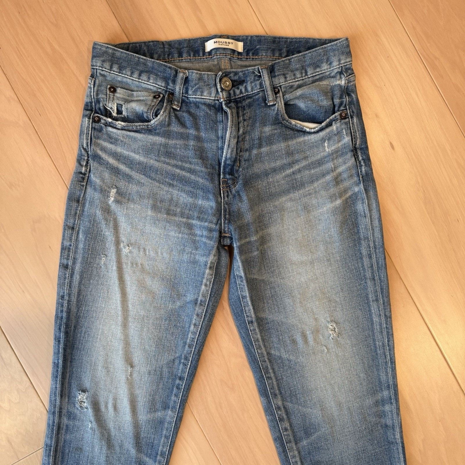 MOUSSY Moussy Vintage Jeans Women's 28 Blue Medium Wash Ankle Fray Size 28" / US 6 / IT 42 - 3 Thumbnail