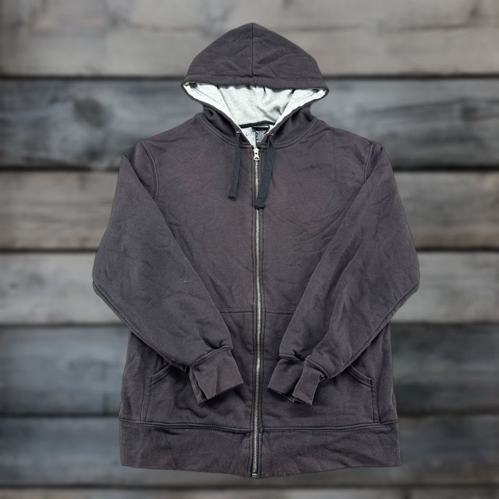 Joe Boxer VINTAGE Joe Boxer Hoodie Mens Small Black Full Zip Thermal Lined Sun Faded Y2K Size US S / EU 44-46 / 1 - 1 Thumbnail