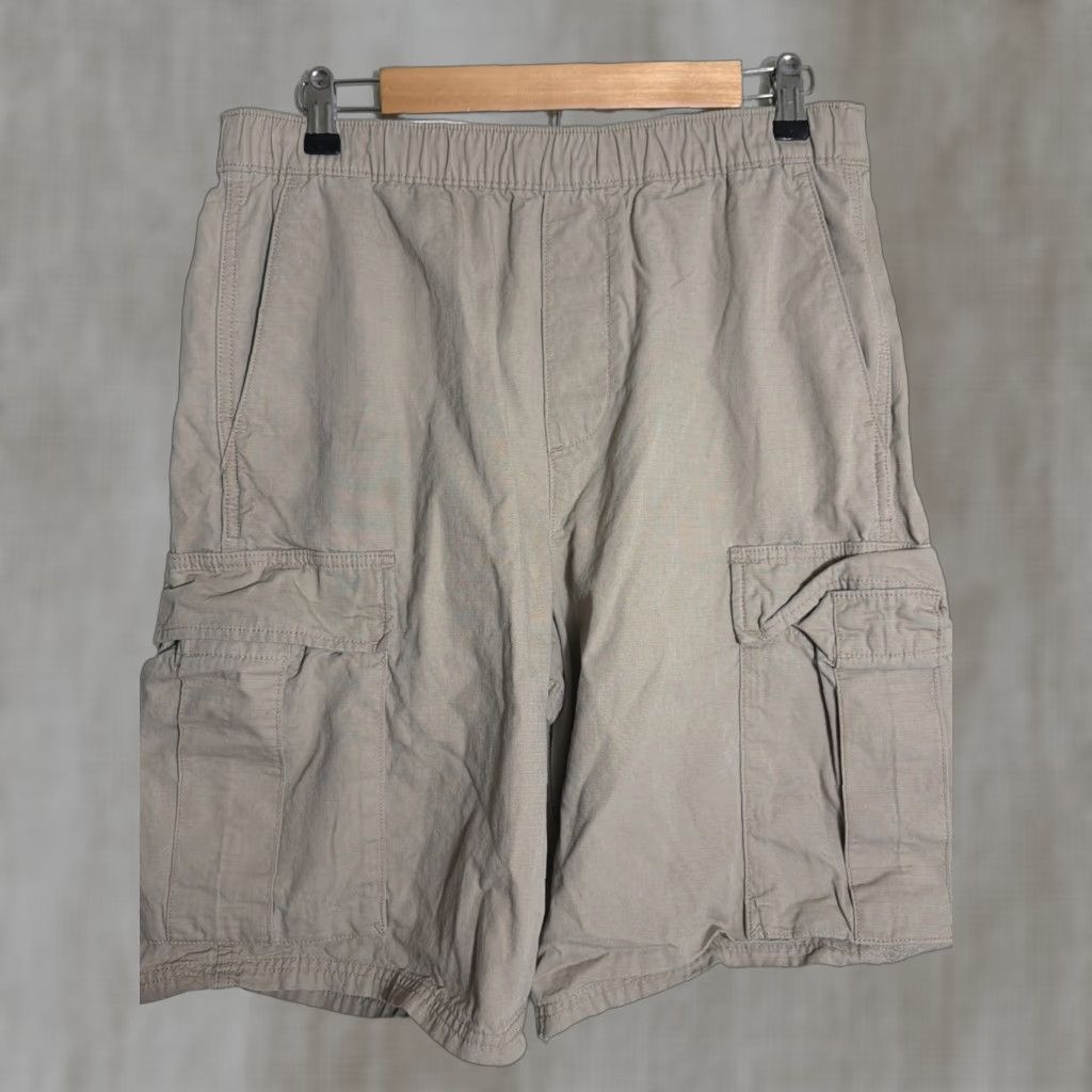 Gap VINTAGE? Gap Ripstop Cargo Shorts Beige Mens M 30x10 Drawstring Regular Beige Cargo shorts Gap Mens M 30x10 Drawstring Ripstop washed khaki Size US 31 - 1 Thumbnail