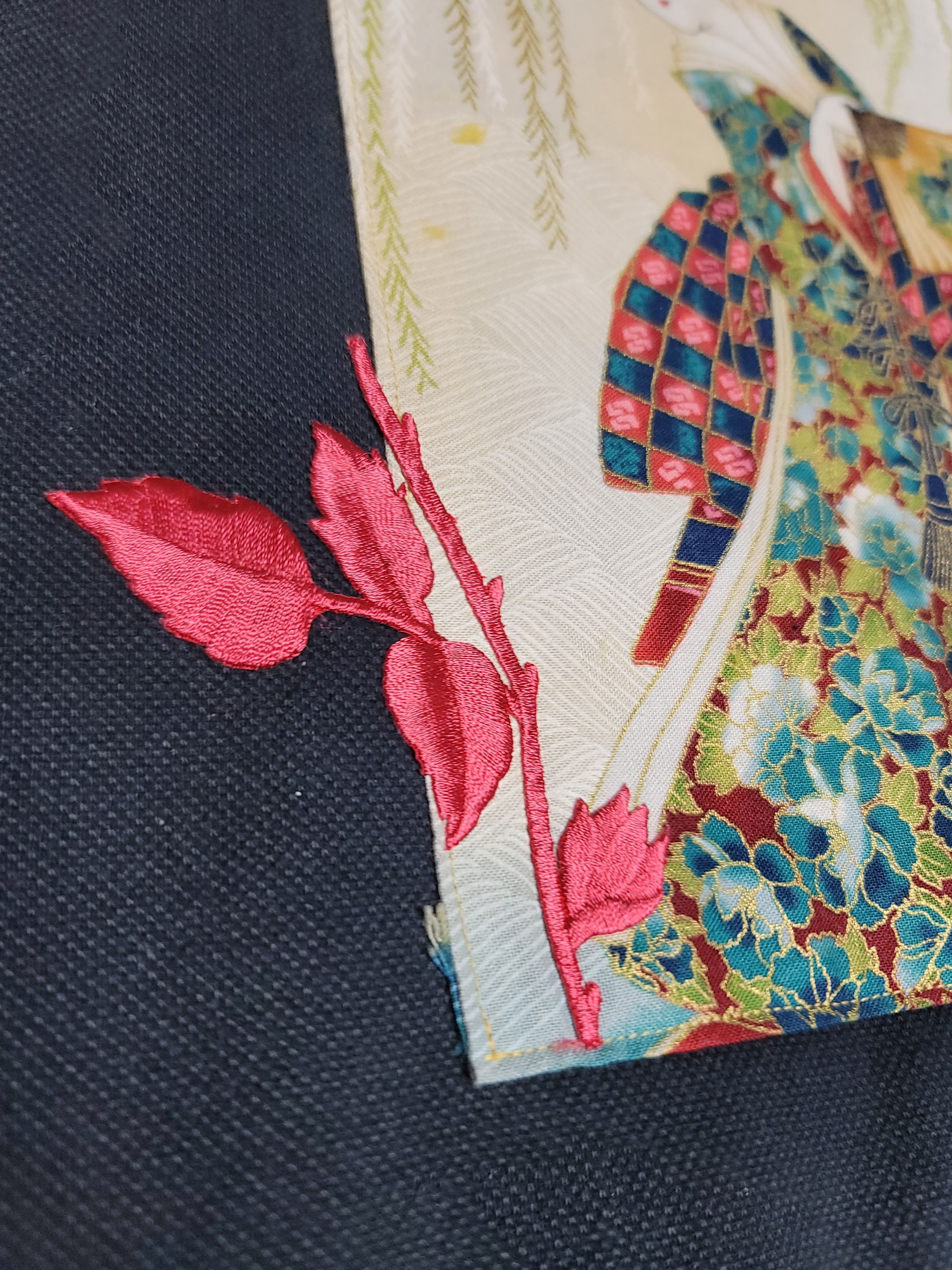 Designer Custom Geisha Print Hoodie with Velvet-Lined Hood Size US M / EU 48-50 / 2 - 5 Thumbnail