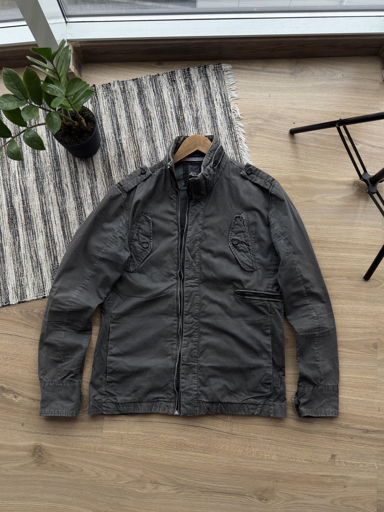 G-Star Vintage G Star Raw Military Gray Army Pocket Zip Jacket L Size US L / EU 52-54 / 3 - 4 Thumbnail