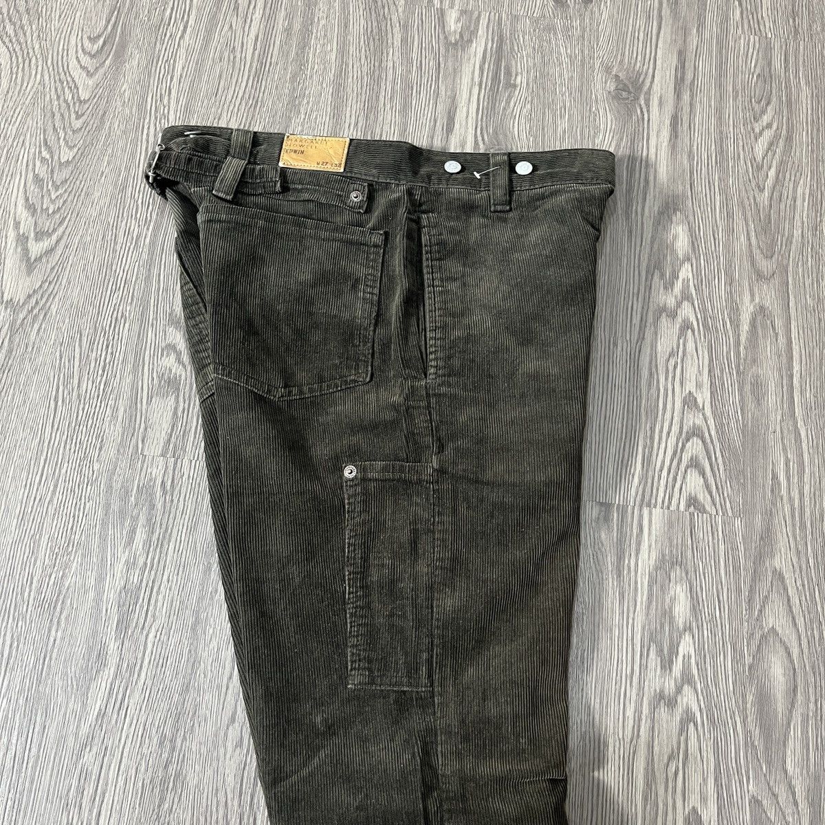 Margaret Howell Edwin x Margaret Howell Green Carduroy Pant Buckel Back Lgb Size US 29 - 18 Thumbnail