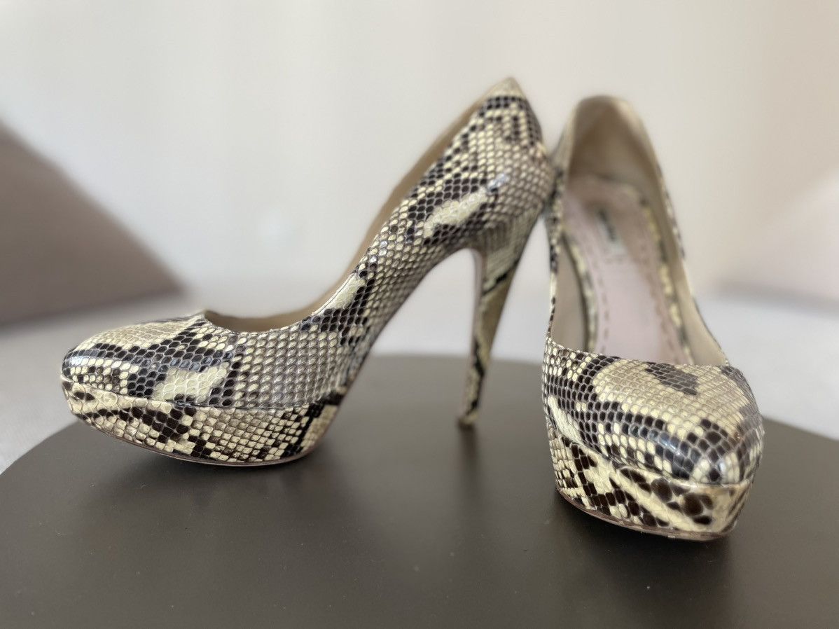 Miu Miu Miu Miu python platform heels size 38.5 Size US 8.5 / IT 38.5 - 4 Thumbnail