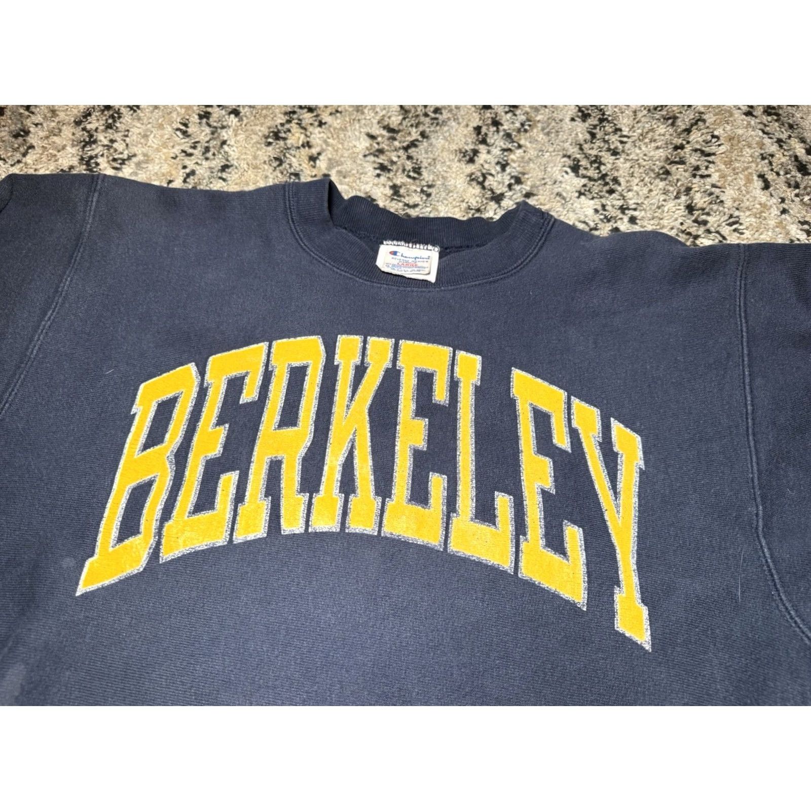 Champion VINTAGE Champion University Cal Berkeley Reverse Weave Warm Up Sweatshirt Navy L Adult Mens Size US L / EU 52-54 / 3 - 2 Thumbnail