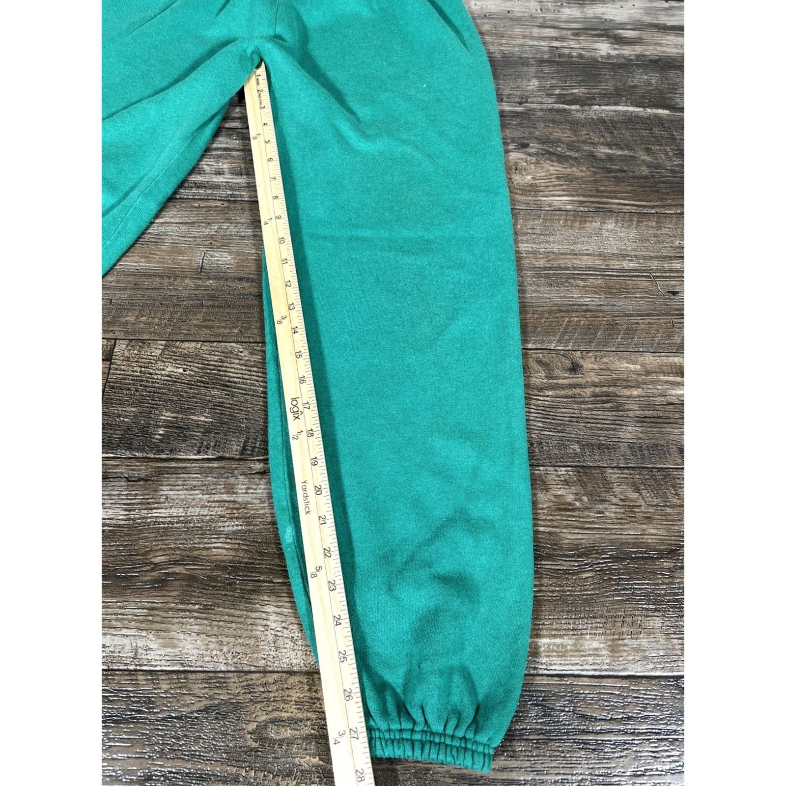 Hanes VINTAGE Hanes Premium Pants Mens M Green Jogger Tapered Sweat Pants with Drawstring 28.5in Inseam Casual Size US 31 - 2 Thumbnail